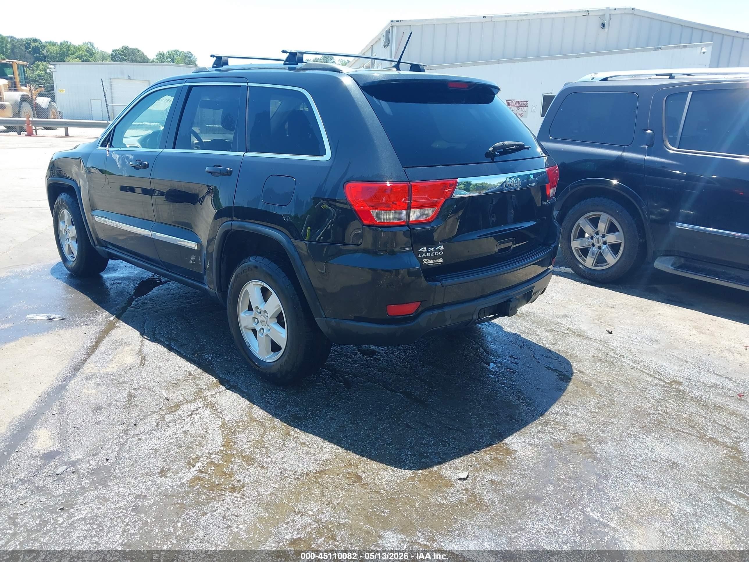 2013 Jeep Grand Cherokee Laredo Black vin: 1C4RJFAG7DC552876