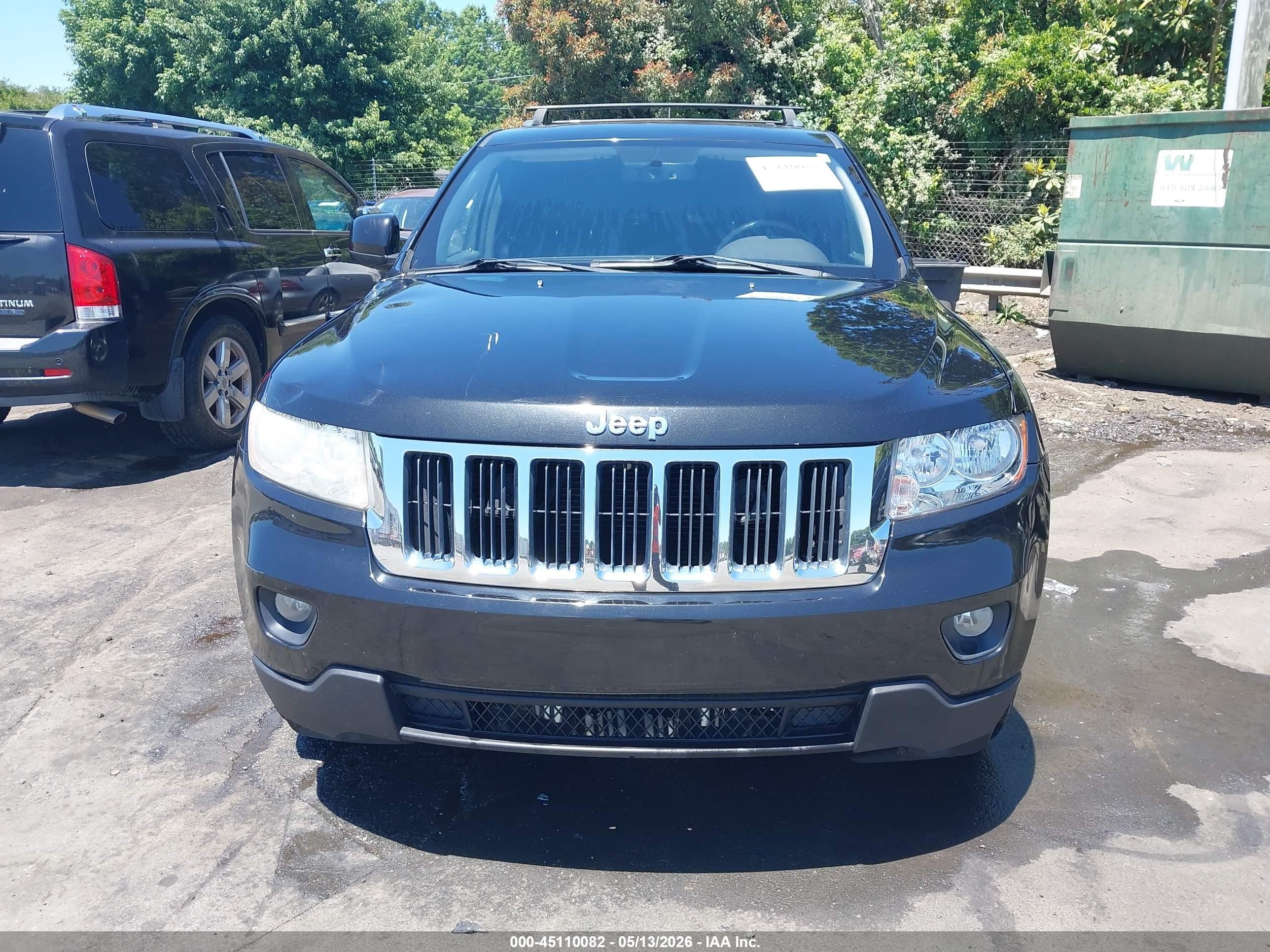 2013 Jeep Grand Cherokee Laredo Black vin: 1C4RJFAG7DC552876