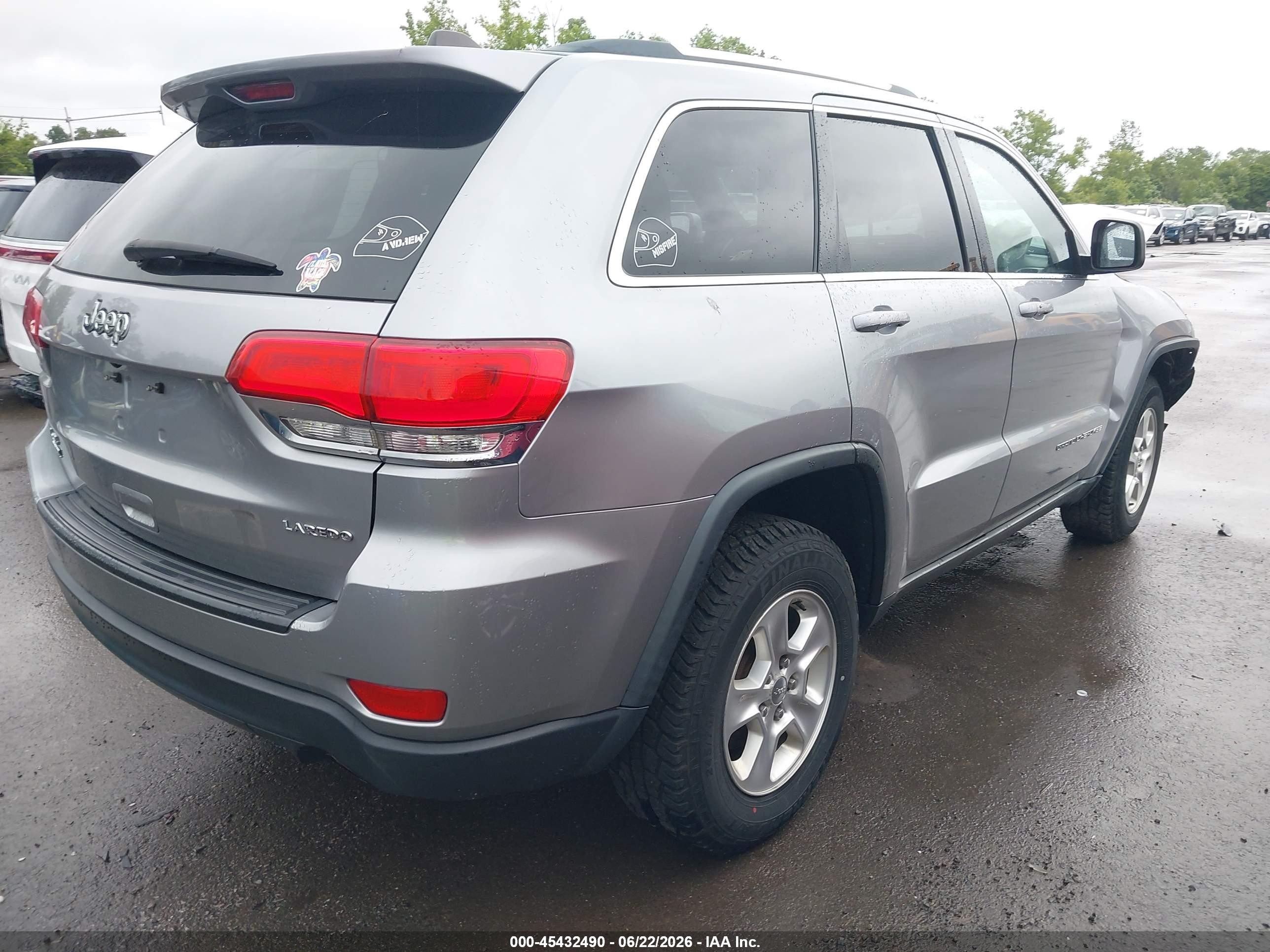 2014 Jeep Grand Cherokee Laredo Серый vin: 1C4RJFAG7EC264390