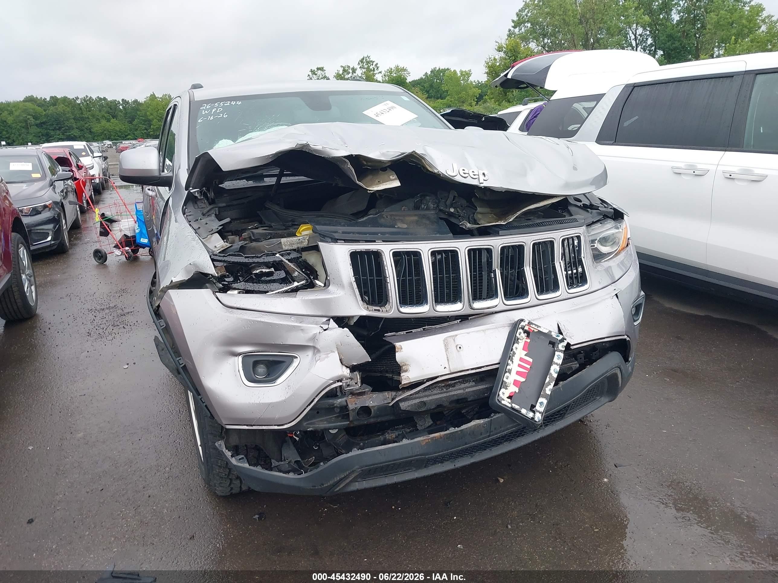 2014 Jeep Grand Cherokee Laredo Серый vin: 1C4RJFAG7EC264390