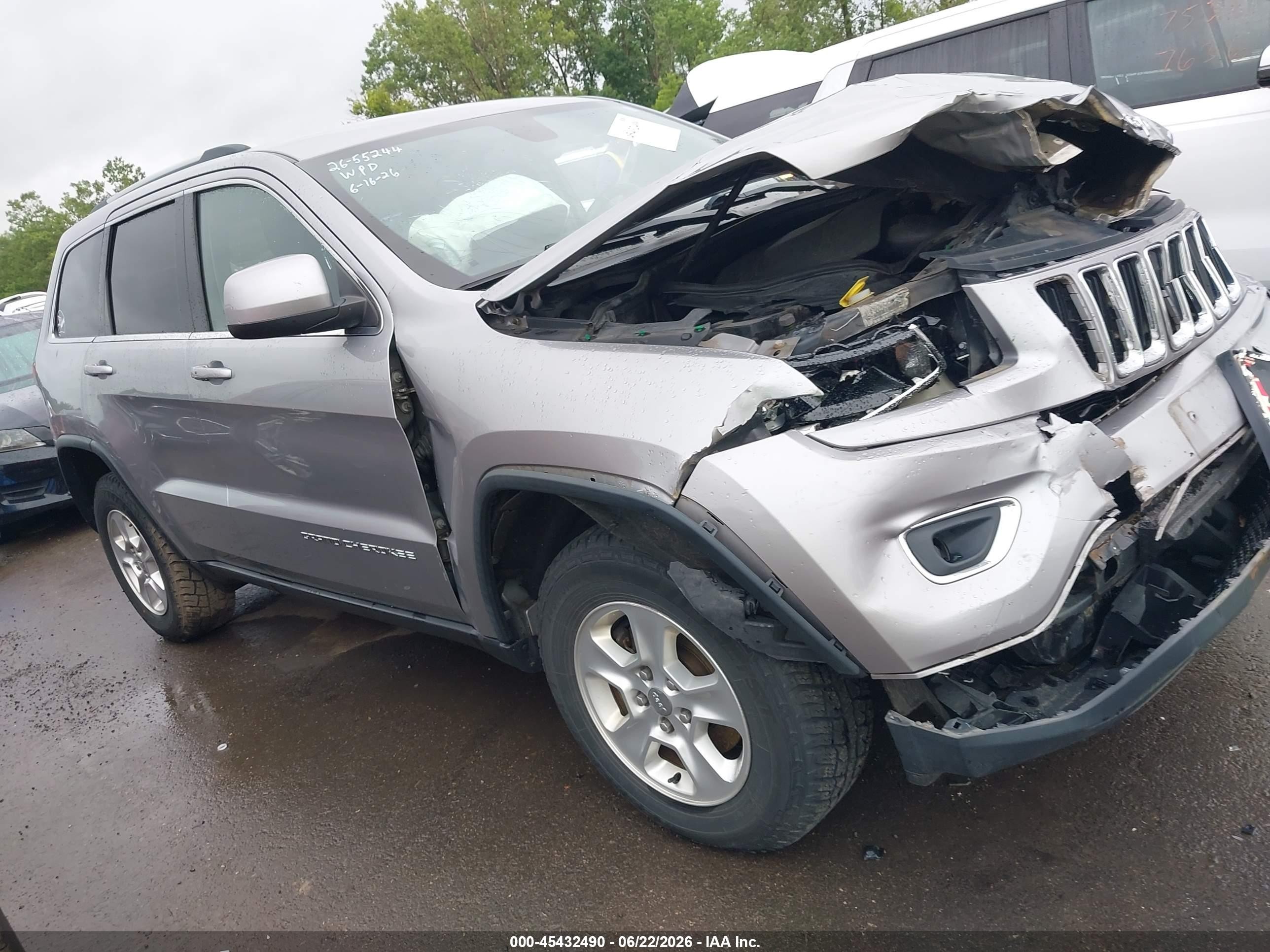 2014 Jeep Grand Cherokee Laredo Серый vin: 1C4RJFAG7EC264390
