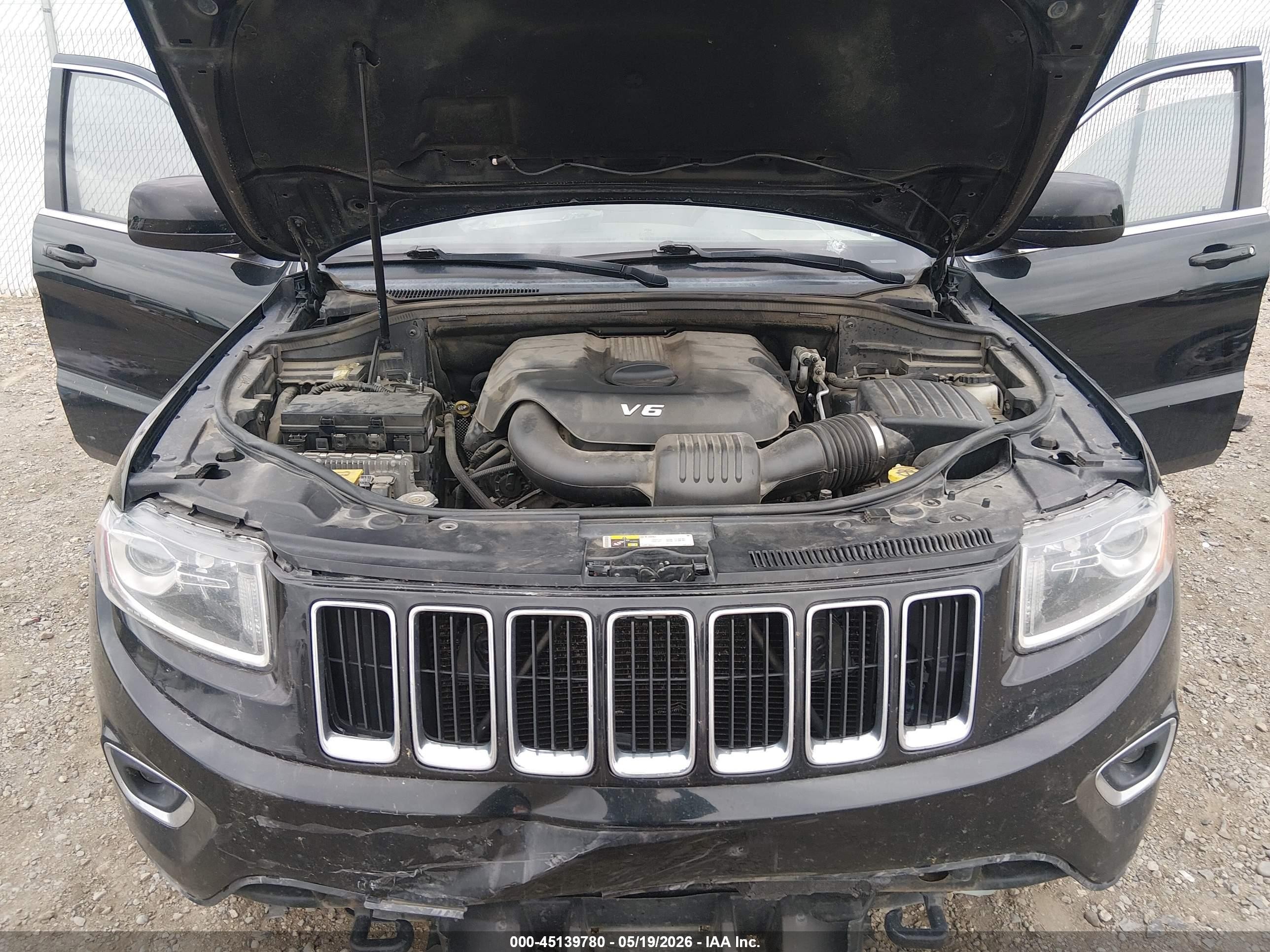 2014 Jeep Grand Cherokee Laredo Black vin: 1C4RJFAG7EC355286