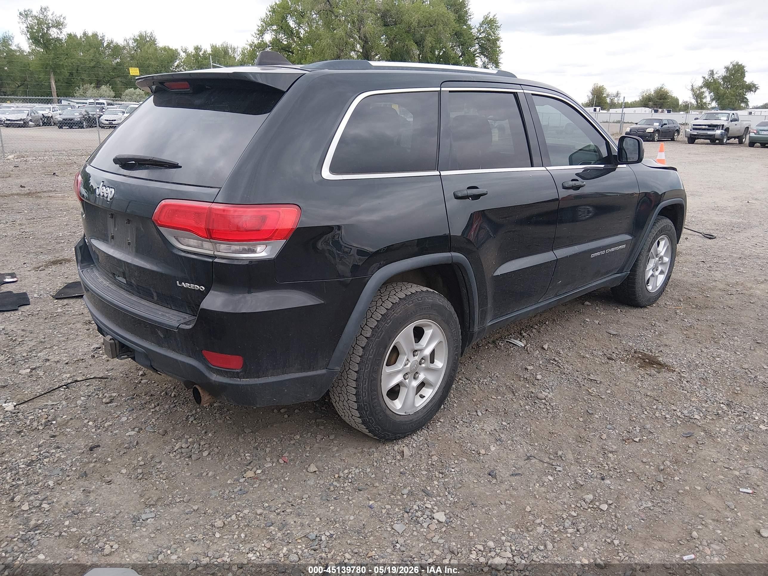 2014 Jeep Grand Cherokee Laredo Black vin: 1C4RJFAG7EC355286