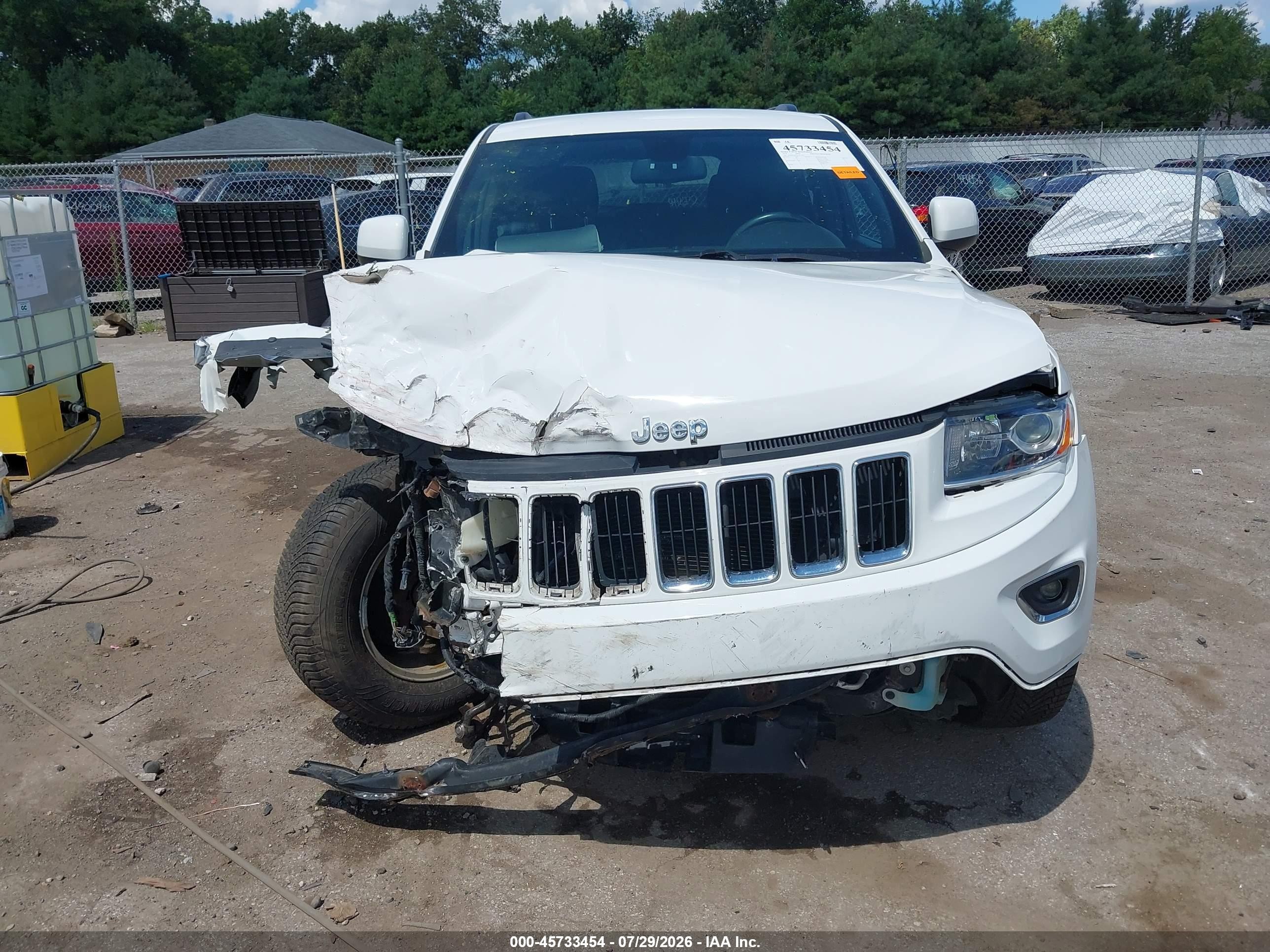 2014 Jeep Grand Cherokee Laredo Белый vin: 1C4RJFAG7EC371326