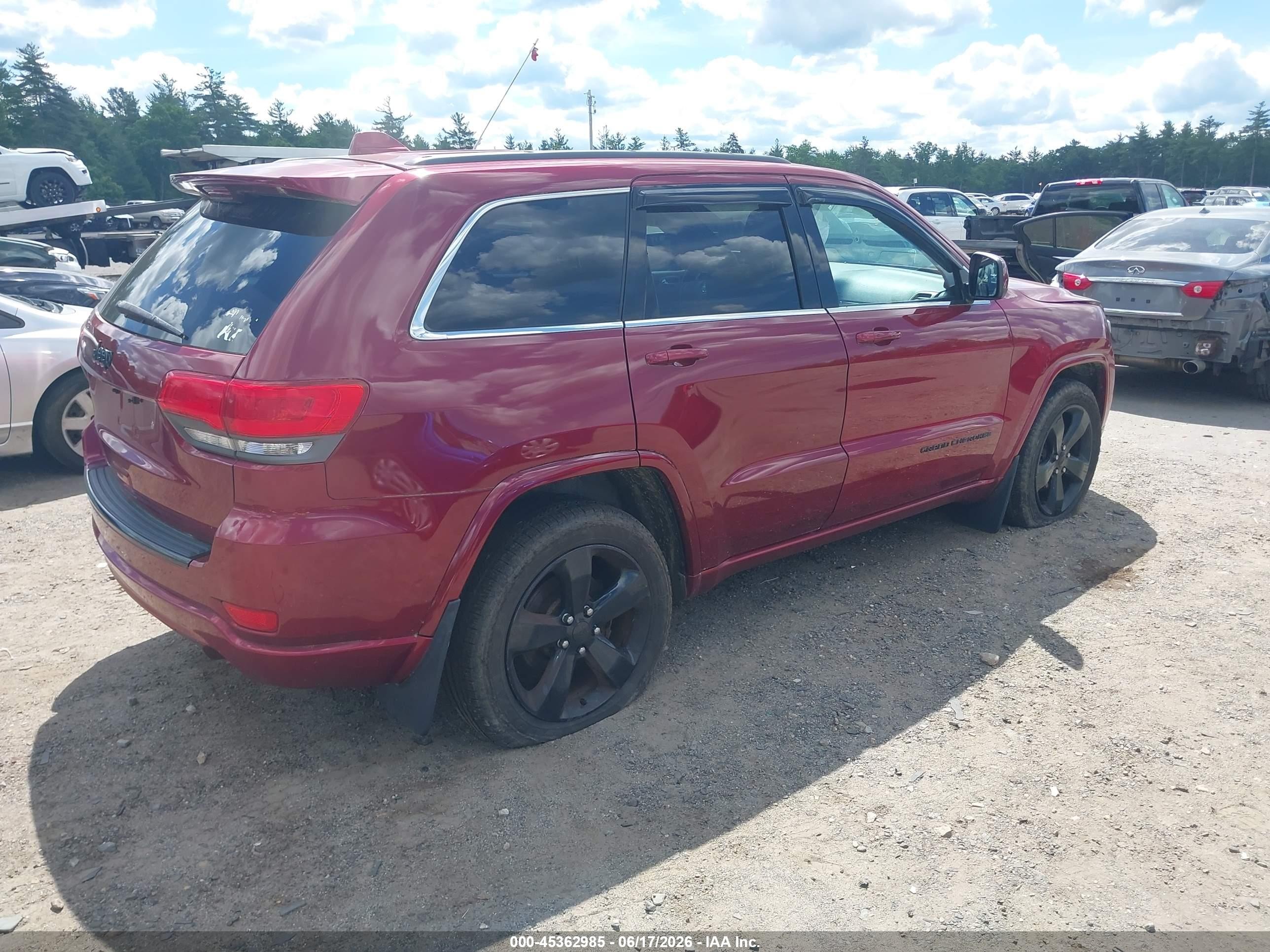 2014 Jeep Grand Cherokee Altitude Red vin: 1C4RJFAG7EC490140