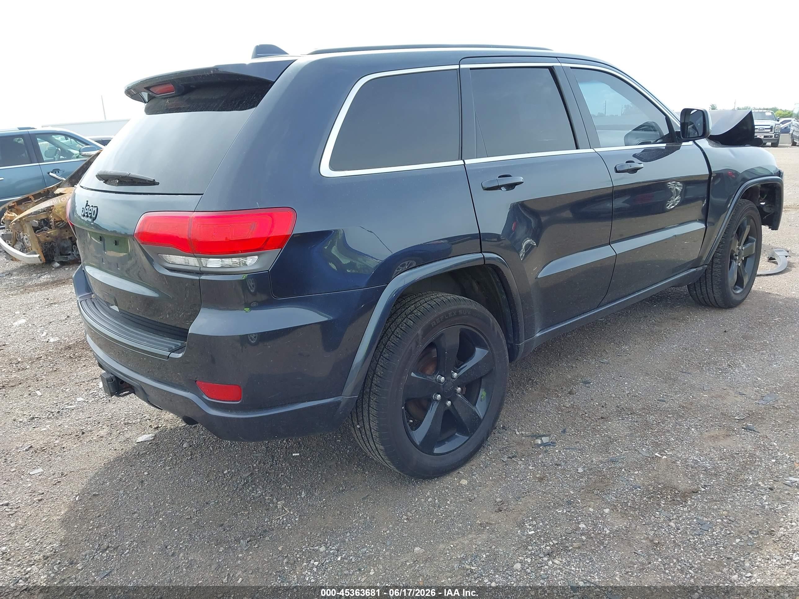 2014 Jeep Grand Cherokee Altitude Black vin: 1C4RJFAG7EC498027