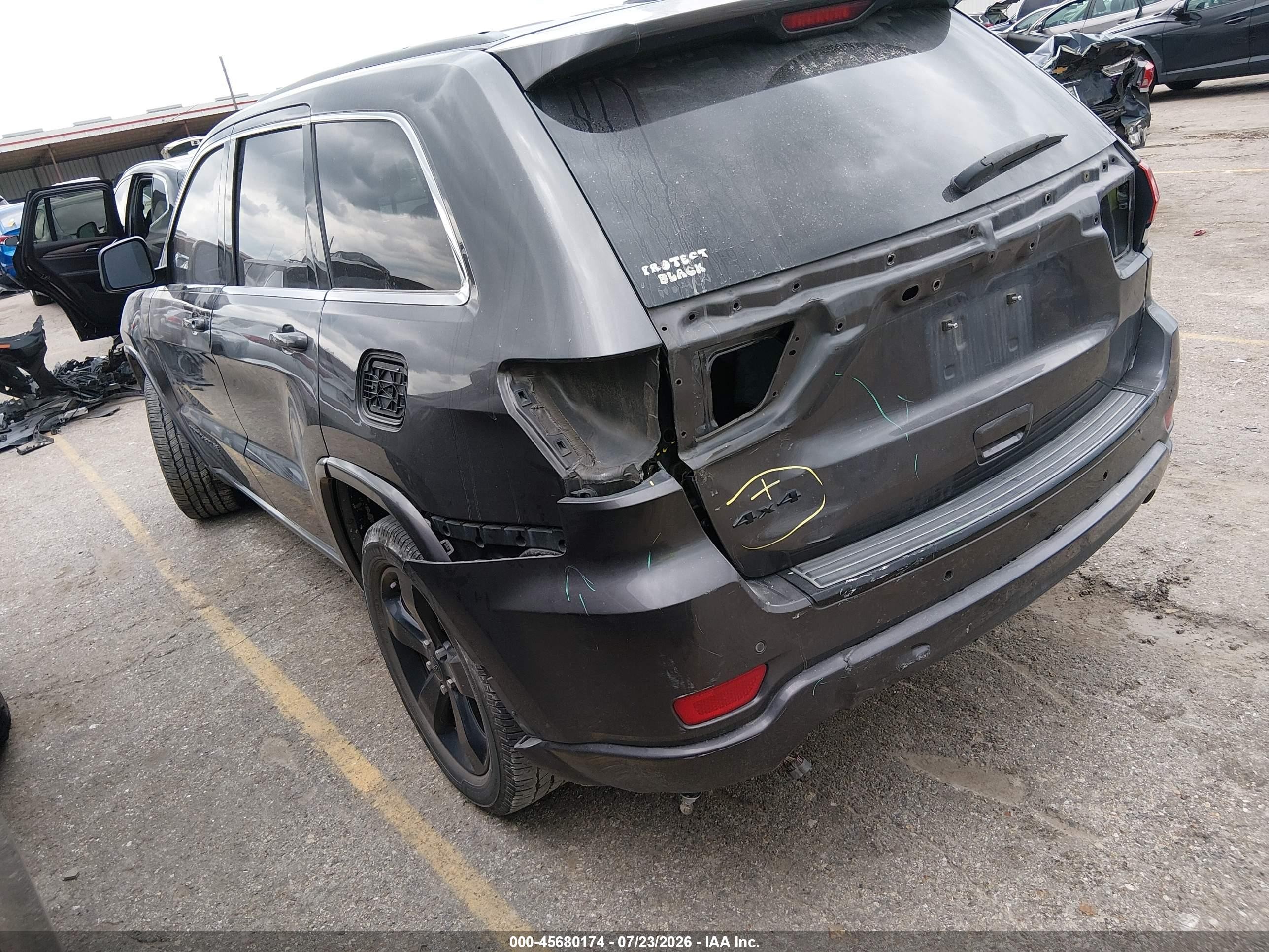 2015 Jeep Grand Cherokee Altitude Gray vin: 1C4RJFAG7FC177963