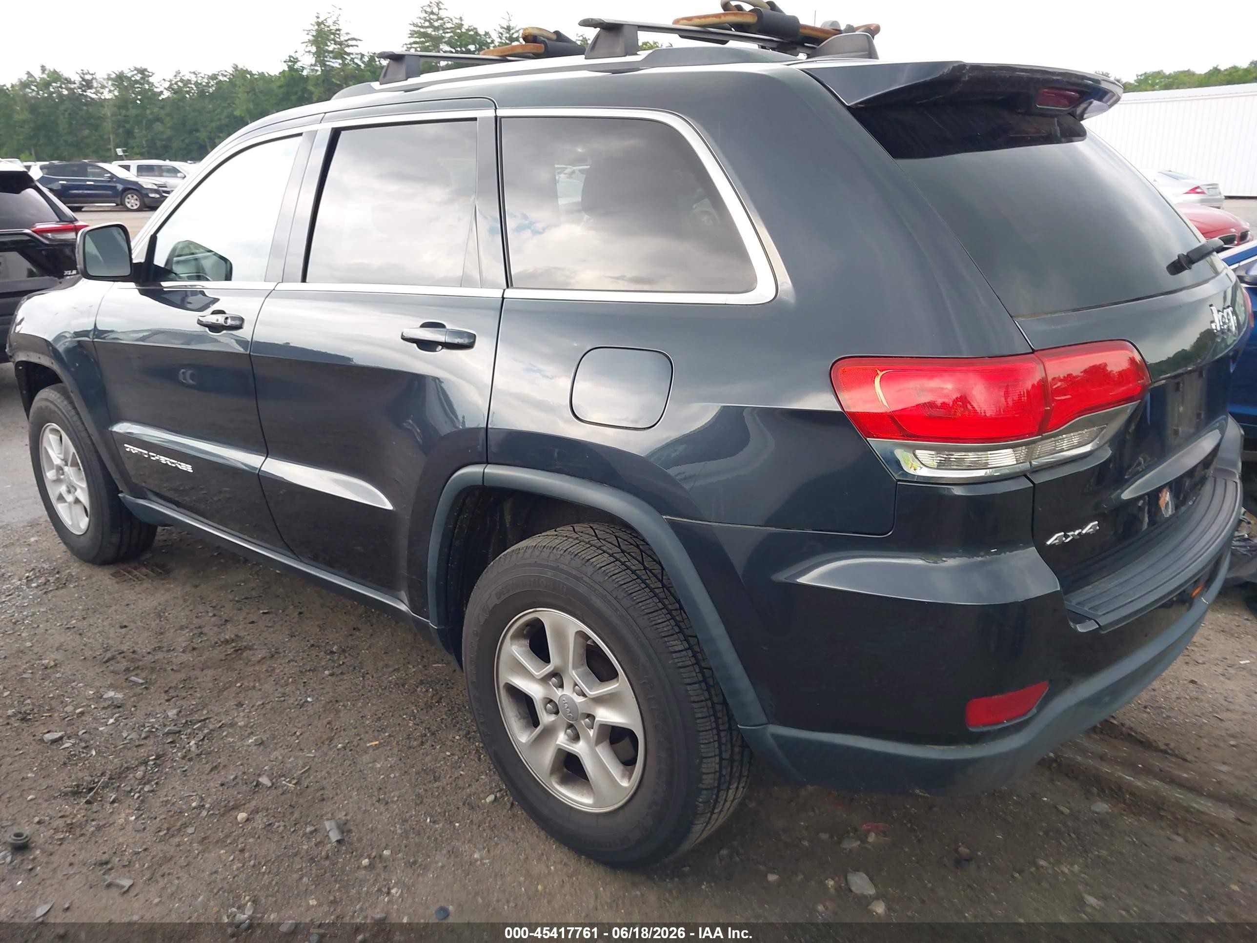 2015 Jeep Grand Cherokee Laredo Black vin: 1C4RJFAG7FC237448