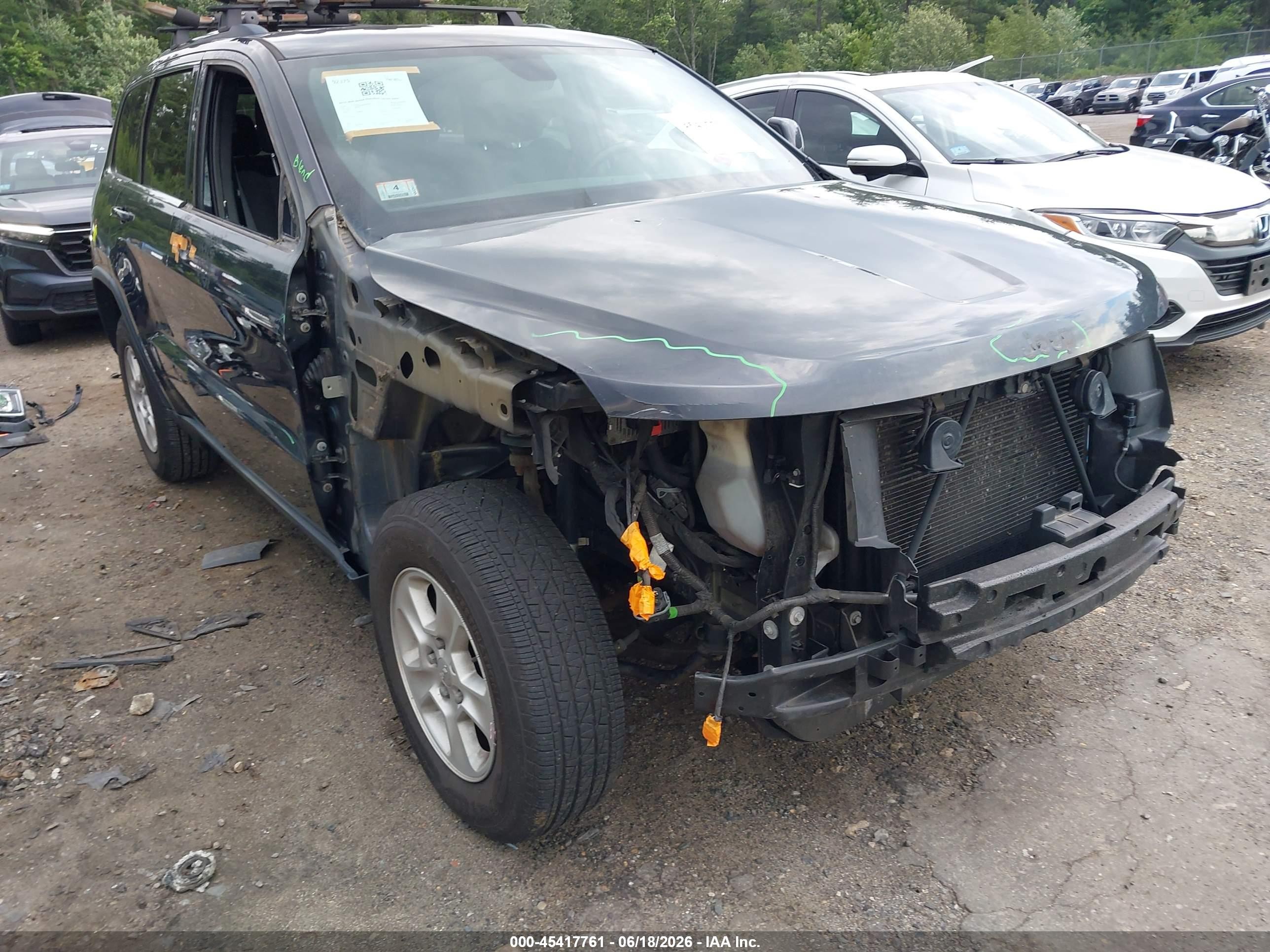 2015 Jeep Grand Cherokee Laredo Black vin: 1C4RJFAG7FC237448