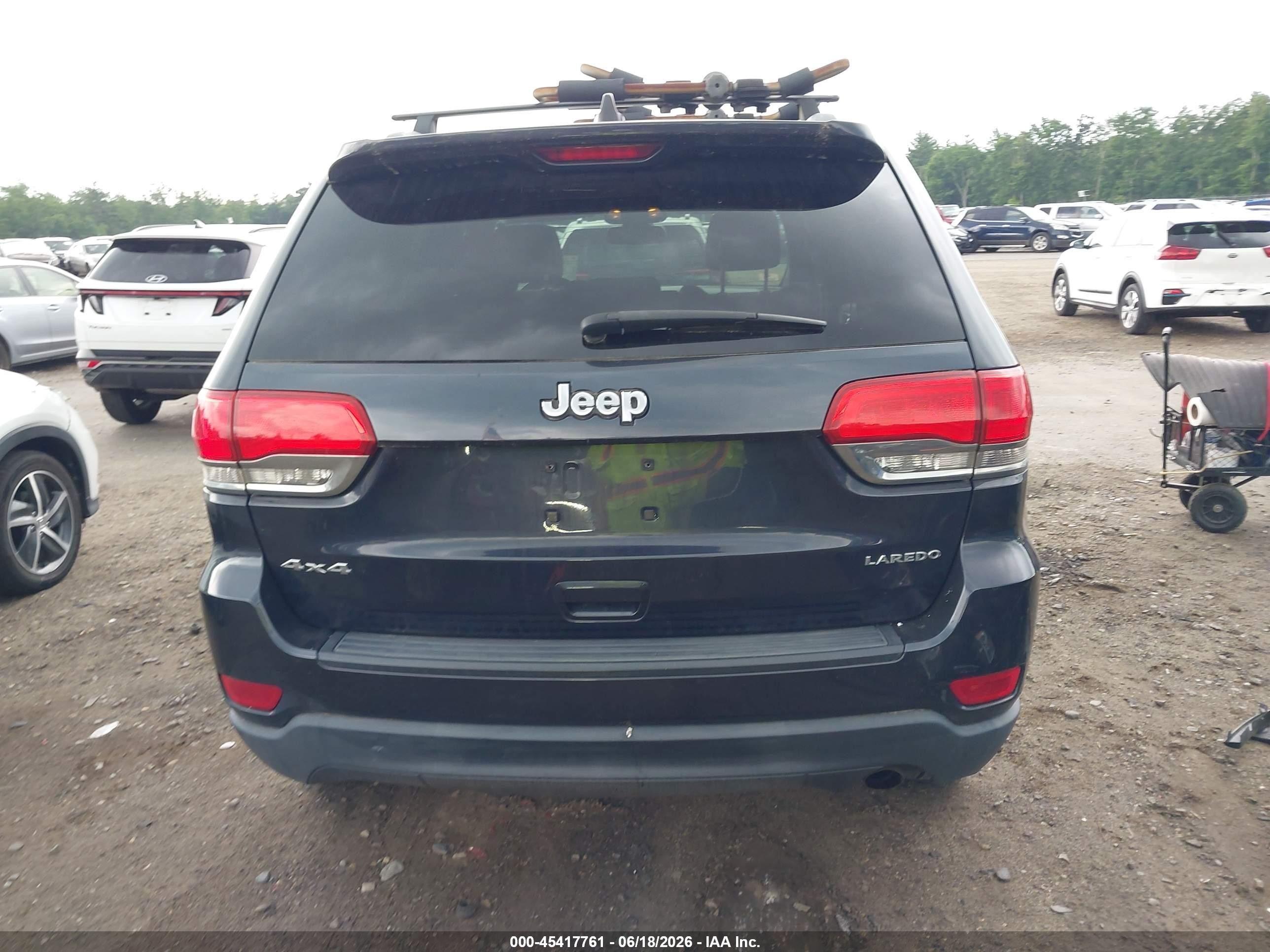 2015 Jeep Grand Cherokee Laredo Black vin: 1C4RJFAG7FC237448