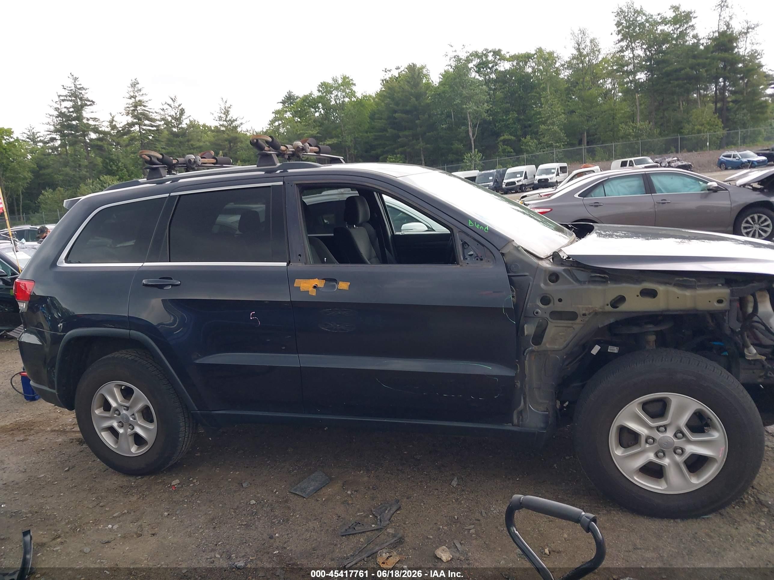 2015 Jeep Grand Cherokee Laredo Black vin: 1C4RJFAG7FC237448