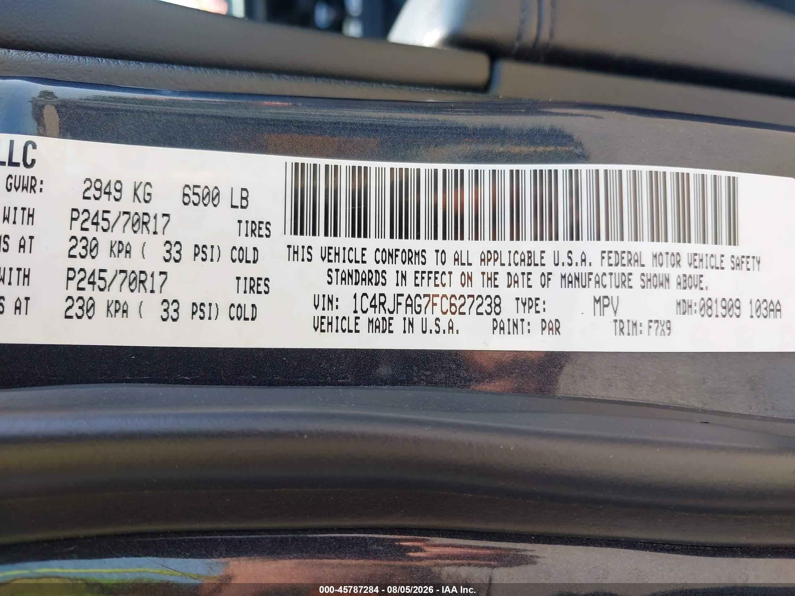 2015 Jeep Grand Cherokee Laredo Синий vin: 1C4RJFAG7FC627238