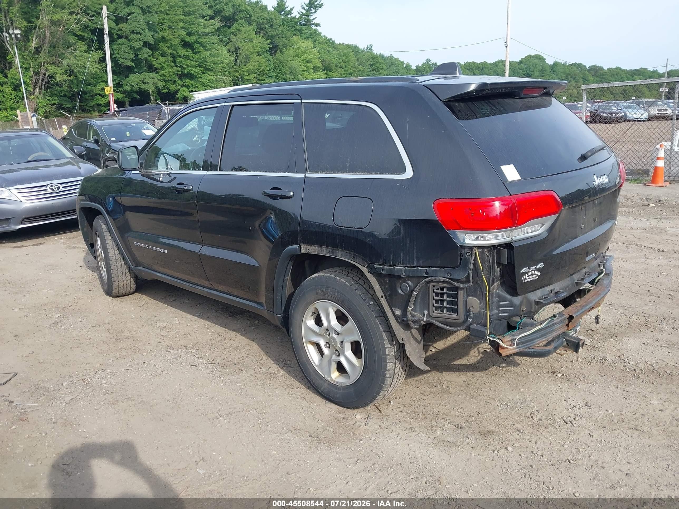 2015 Jeep Grand Cherokee Laredo Black vin: 1C4RJFAG7FC627630