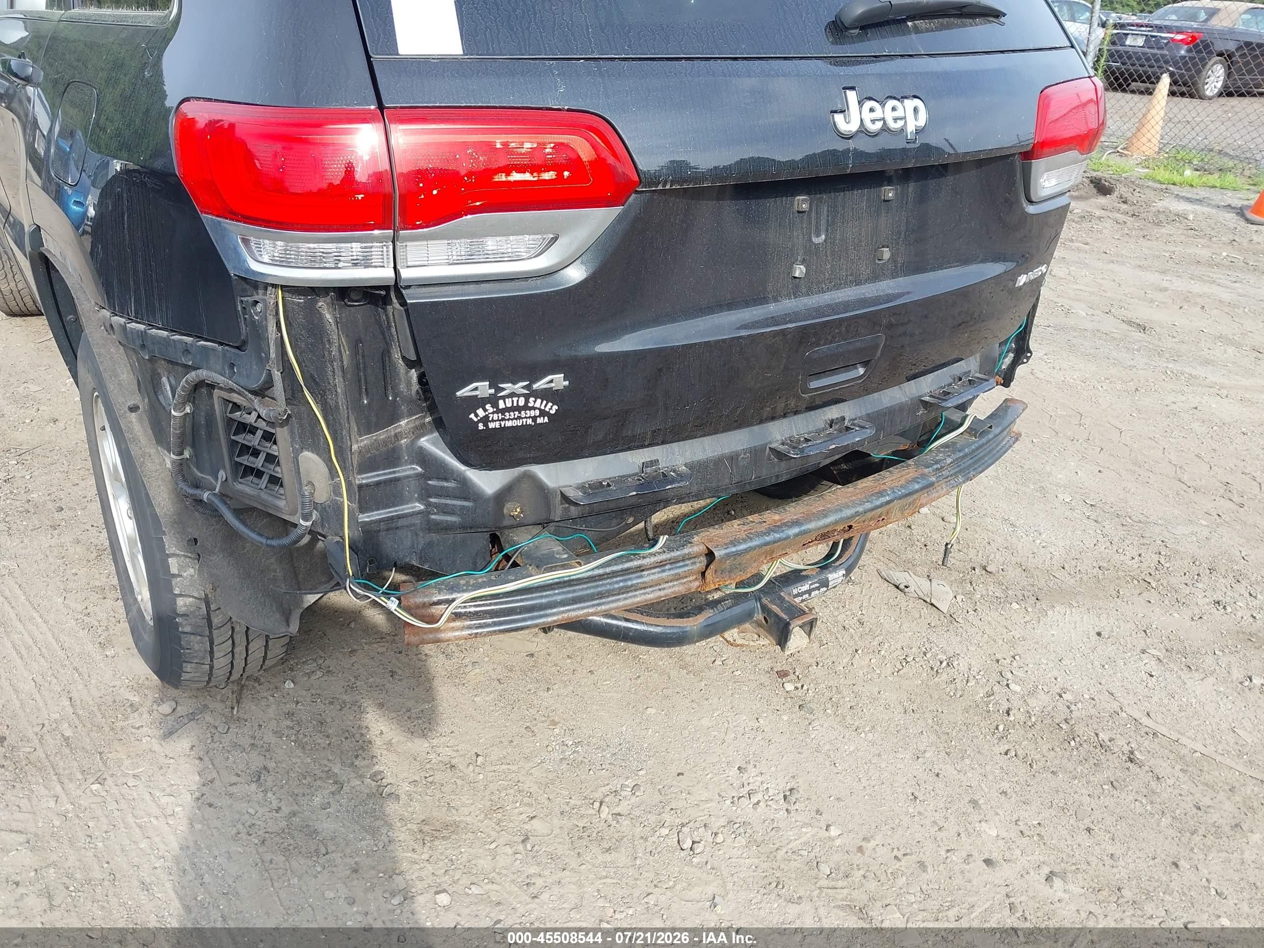2015 Jeep Grand Cherokee Laredo Black vin: 1C4RJFAG7FC627630