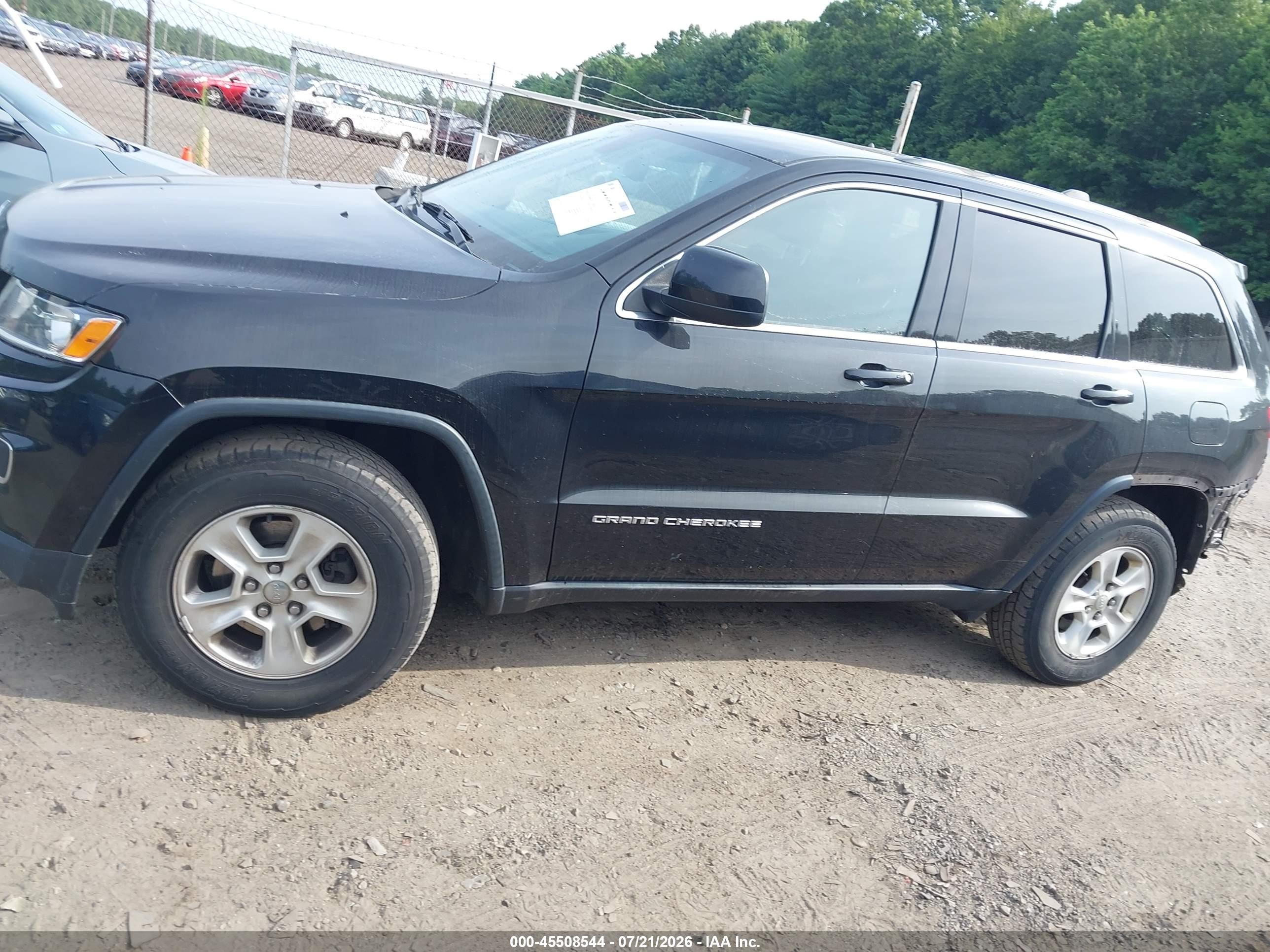 2015 Jeep Grand Cherokee Laredo Black vin: 1C4RJFAG7FC627630