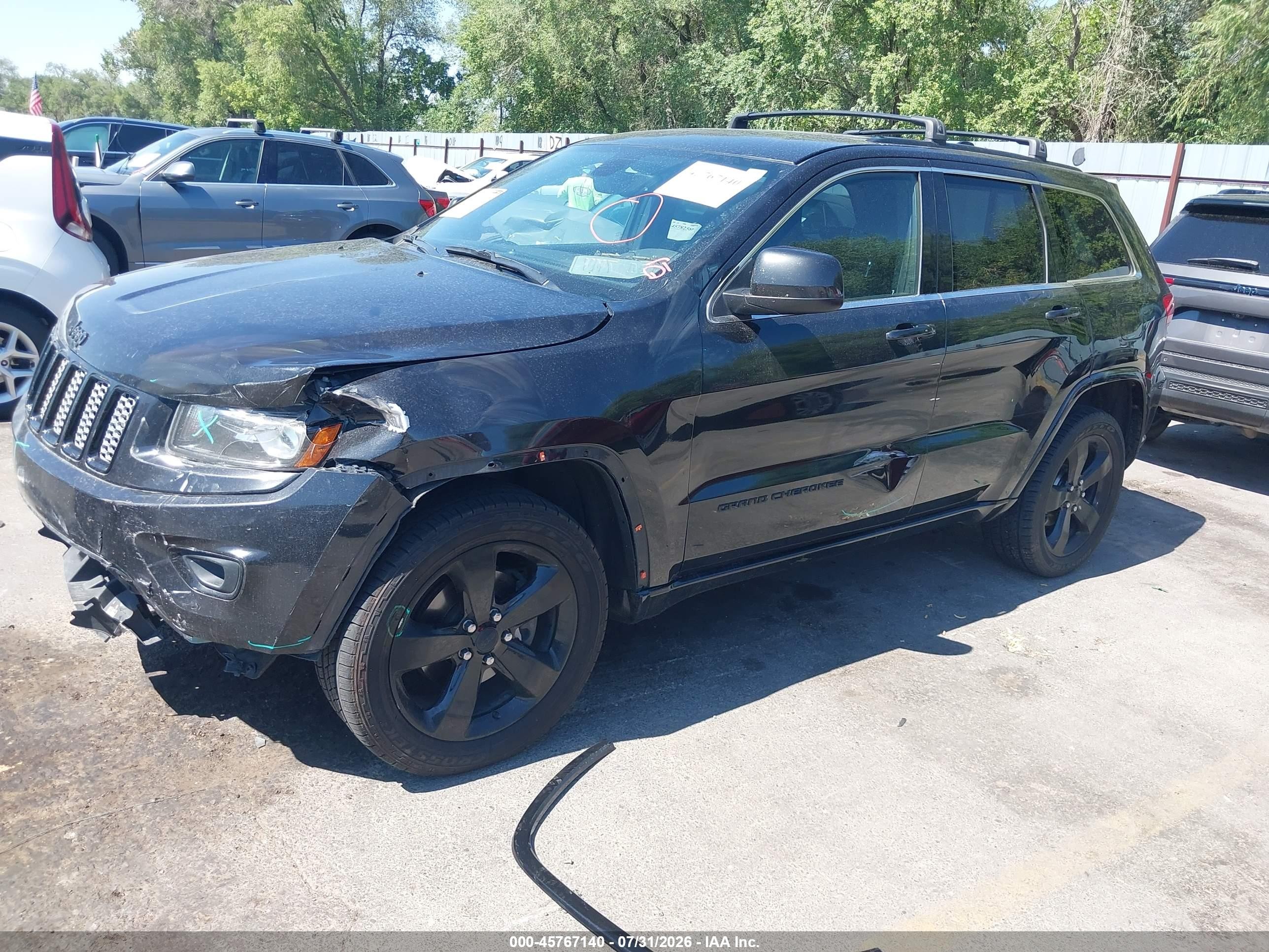 2015 Jeep Grand Cherokee Altitude Black vin: 1C4RJFAG7FC660806
