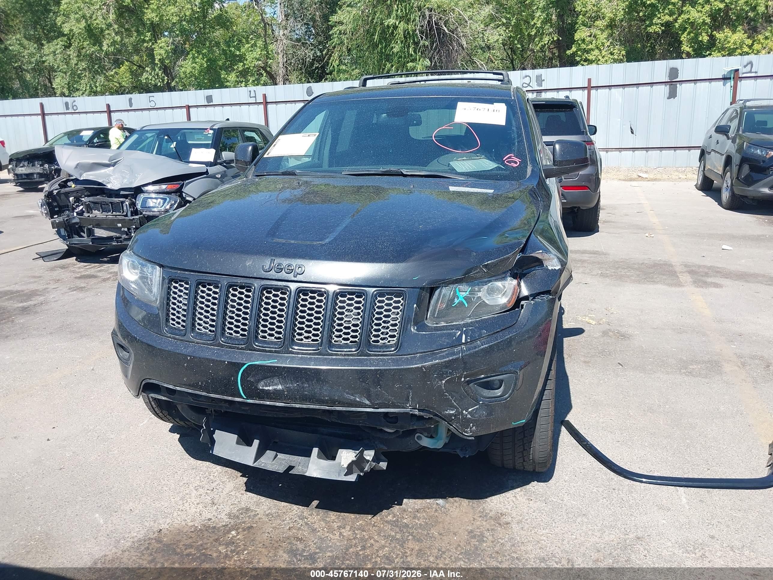2015 Jeep Grand Cherokee Altitude Black vin: 1C4RJFAG7FC660806
