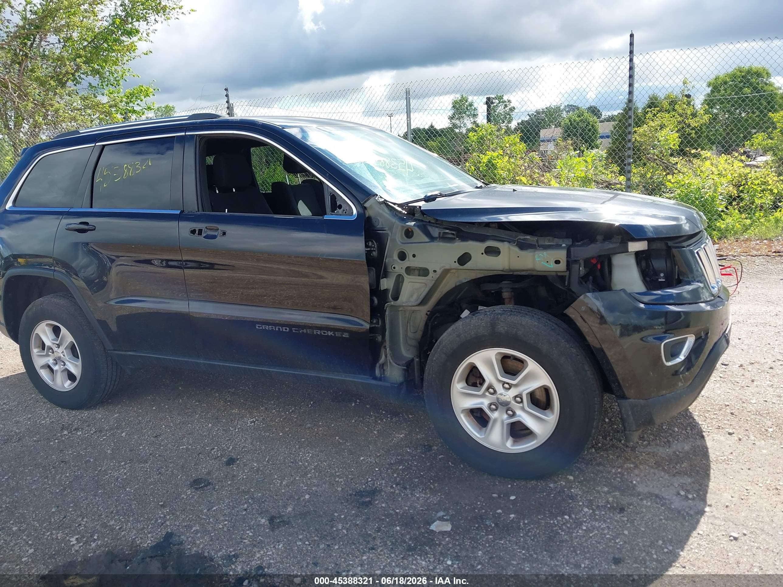 2015 Jeep Grand Cherokee Laredo Black vin: 1C4RJFAG7FC664273