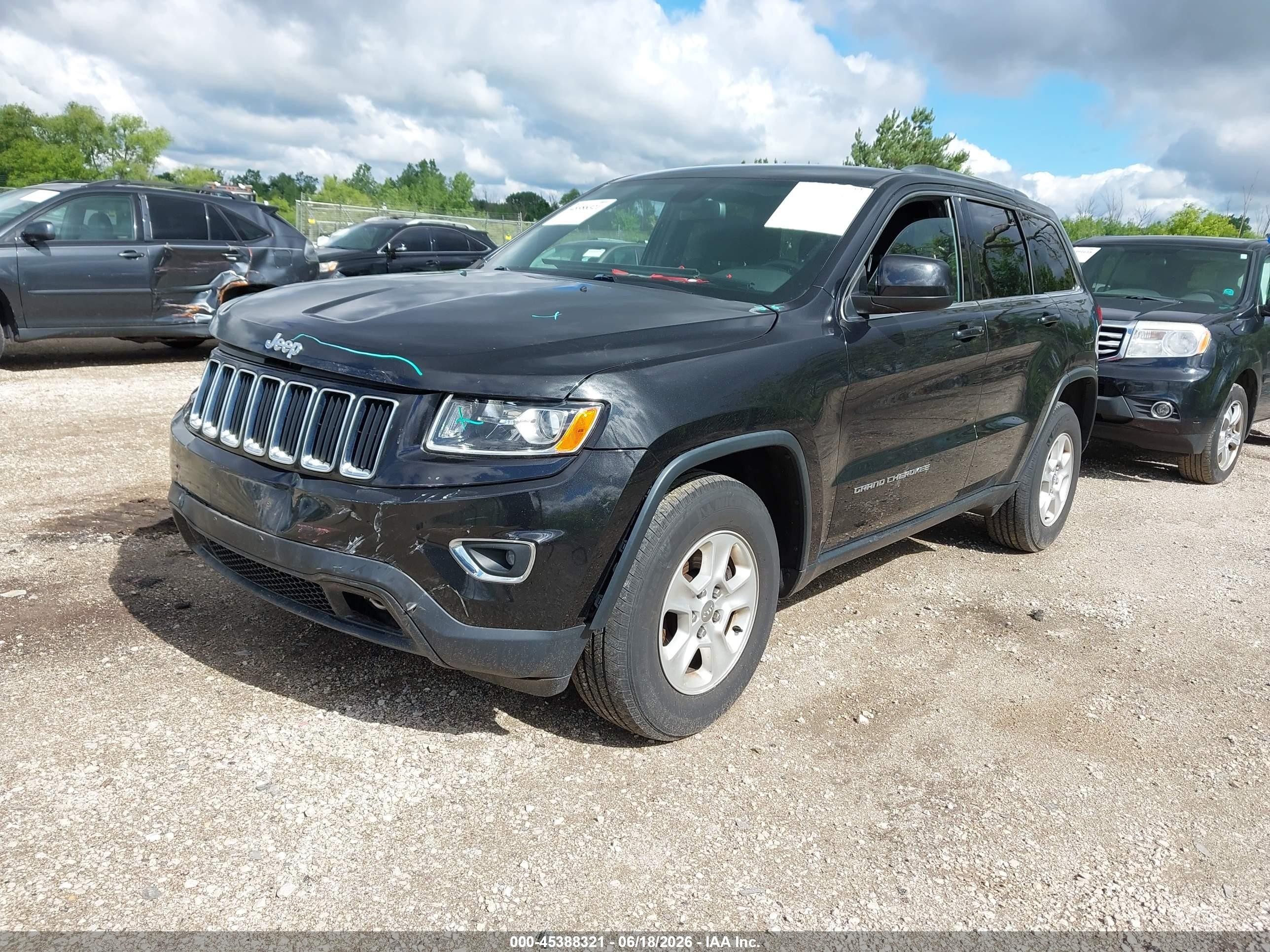 2015 Jeep Grand Cherokee Laredo Black vin: 1C4RJFAG7FC664273