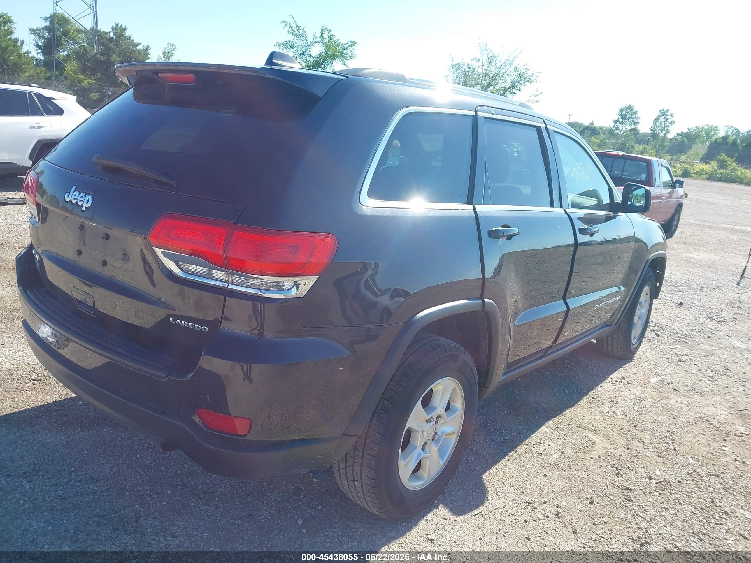 2015 Jeep Grand Cherokee Laredo Black vin: 1C4RJFAG7FC736637