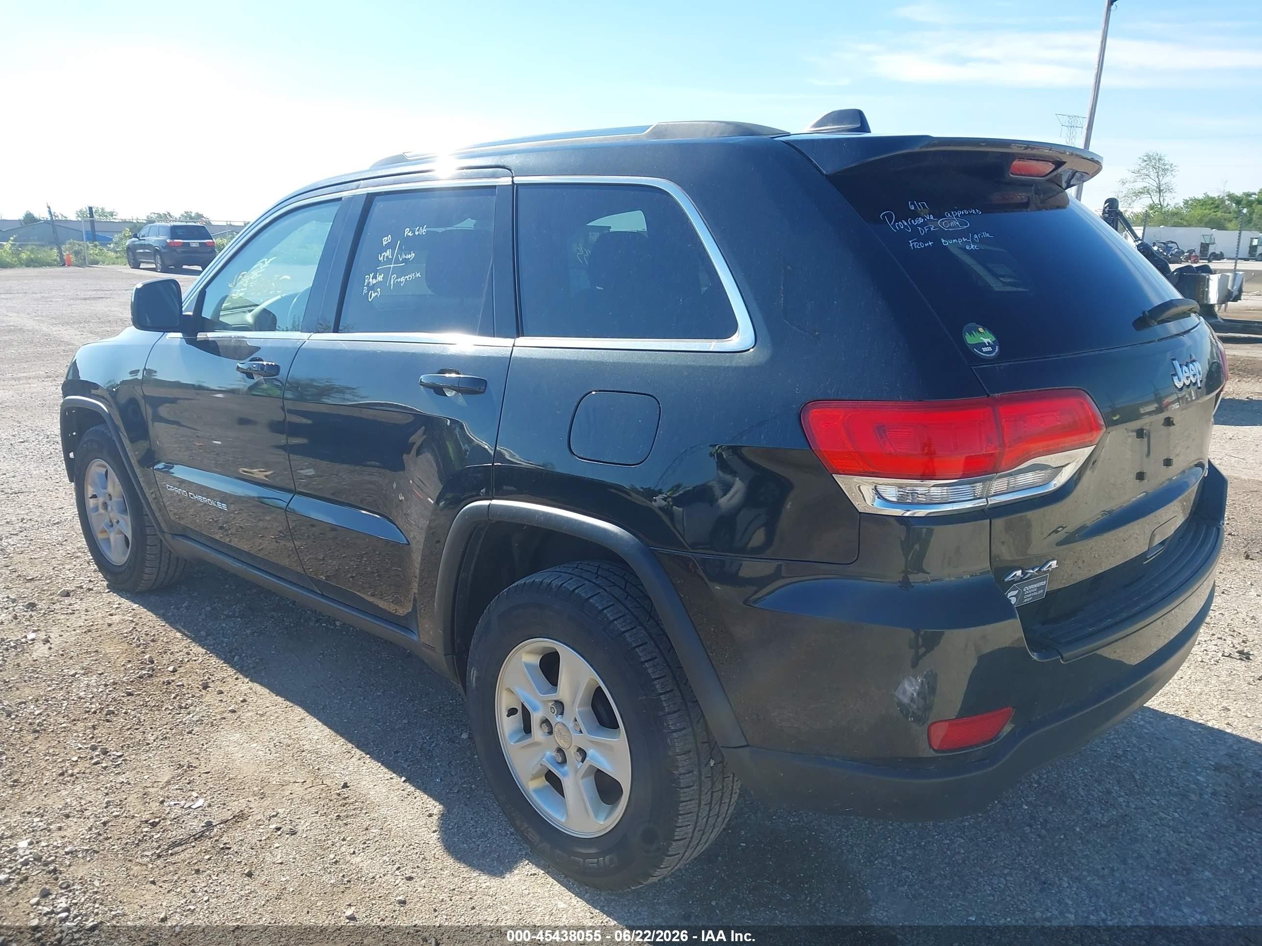 2015 Jeep Grand Cherokee Laredo Black vin: 1C4RJFAG7FC736637