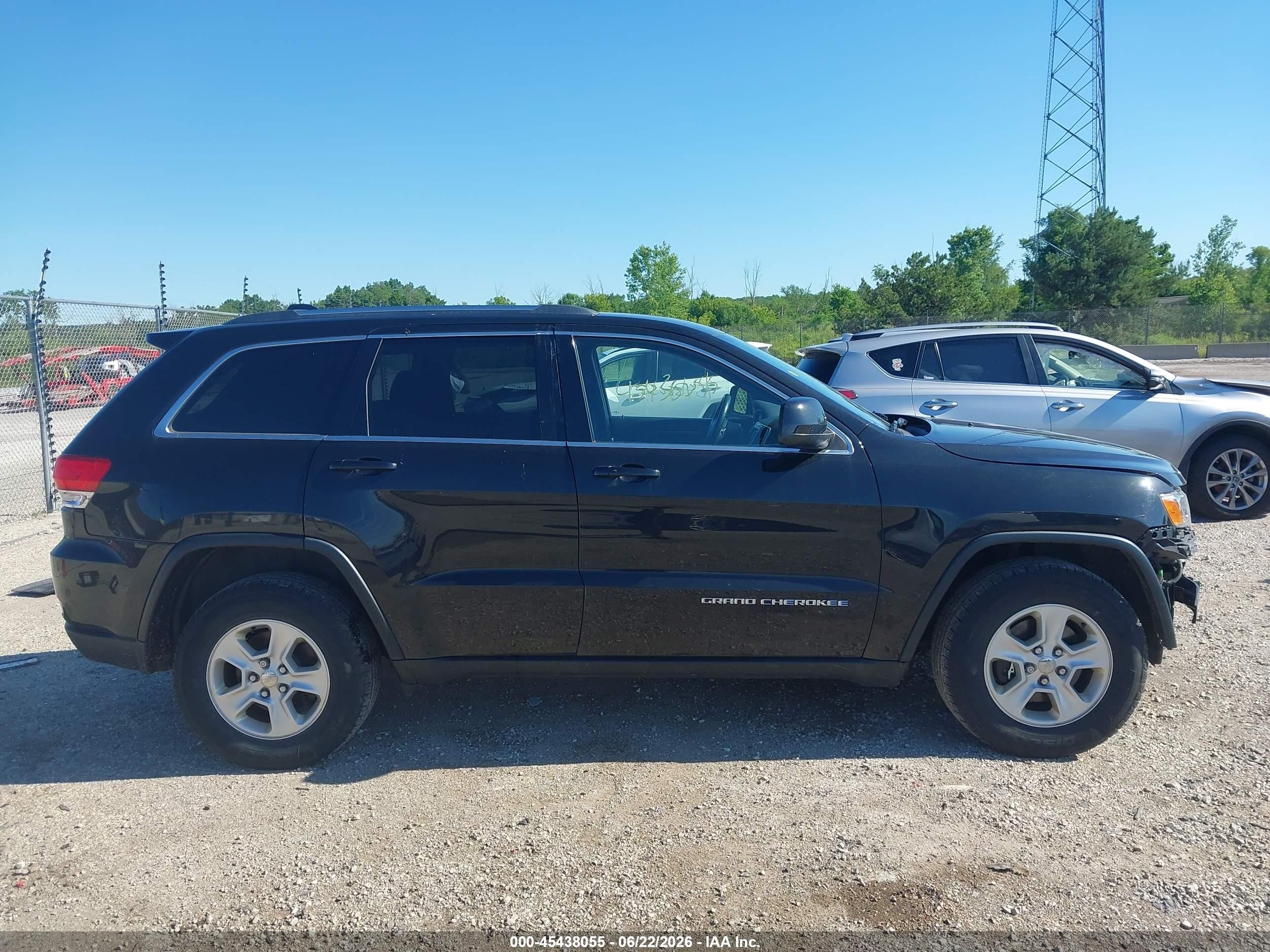 2015 Jeep Grand Cherokee Laredo Black vin: 1C4RJFAG7FC736637