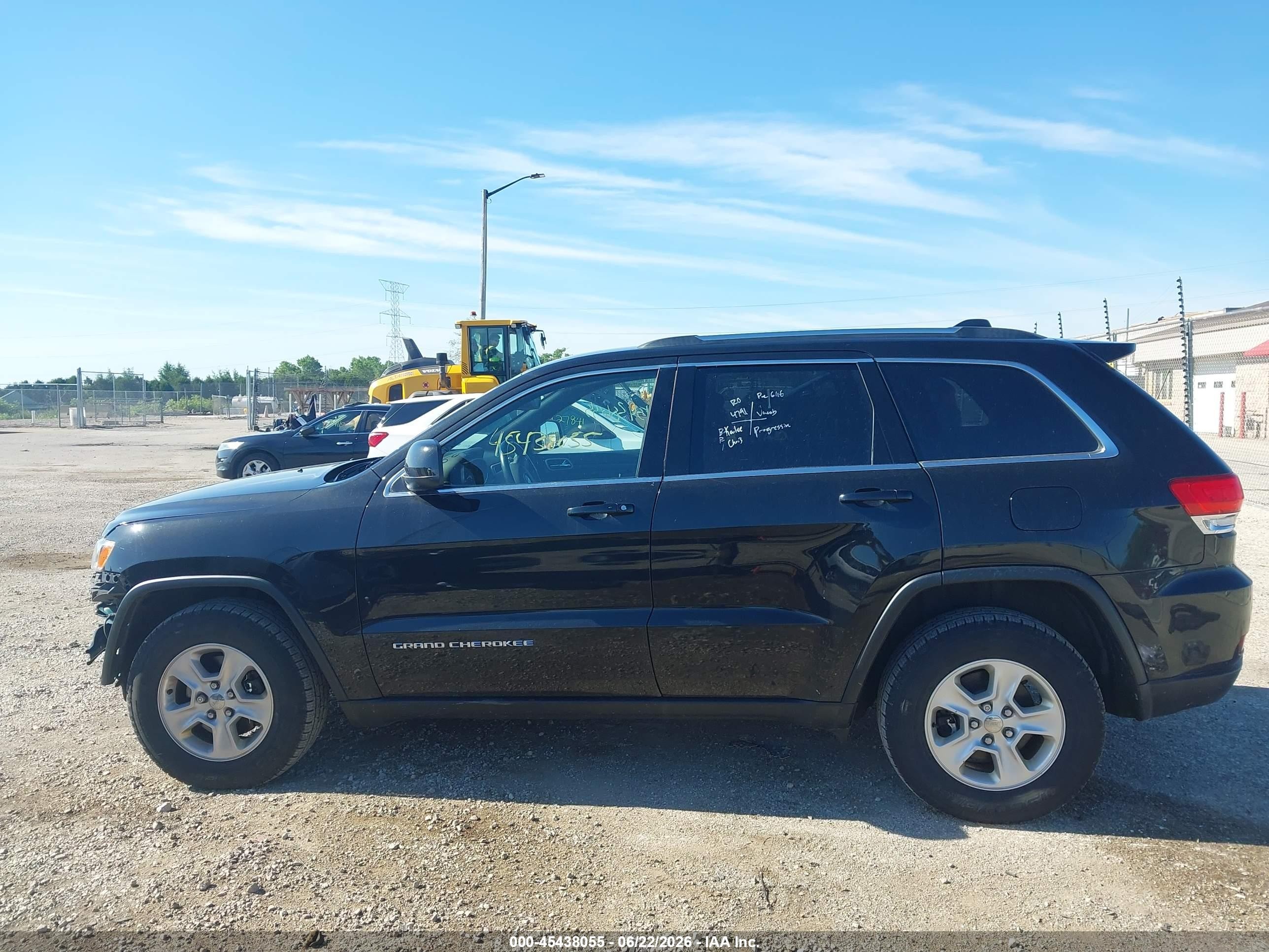 2015 Jeep Grand Cherokee Laredo Black vin: 1C4RJFAG7FC736637
