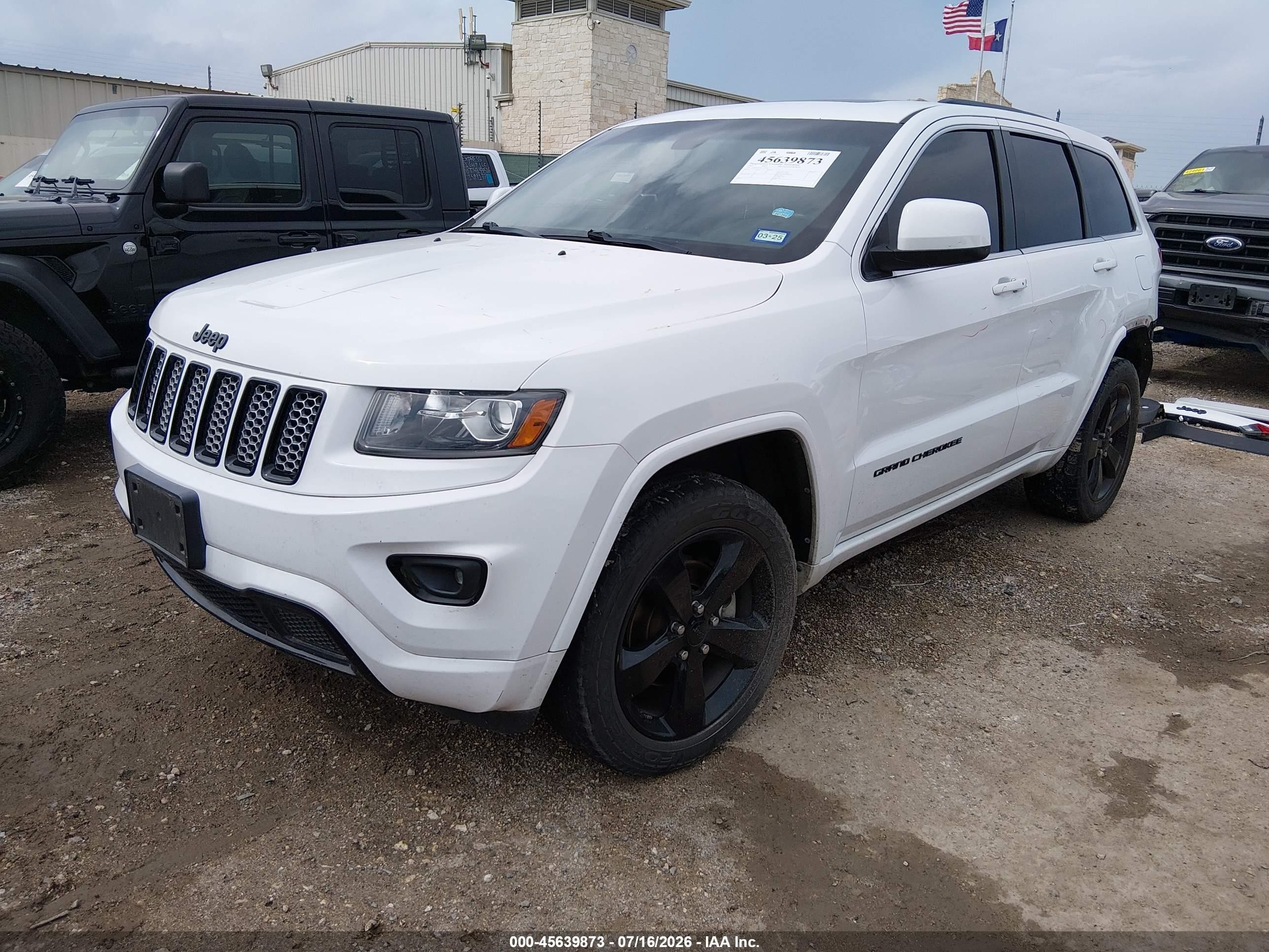 2015 Jeep Grand Cherokee Altitude White vin: 1C4RJFAG7FC797034