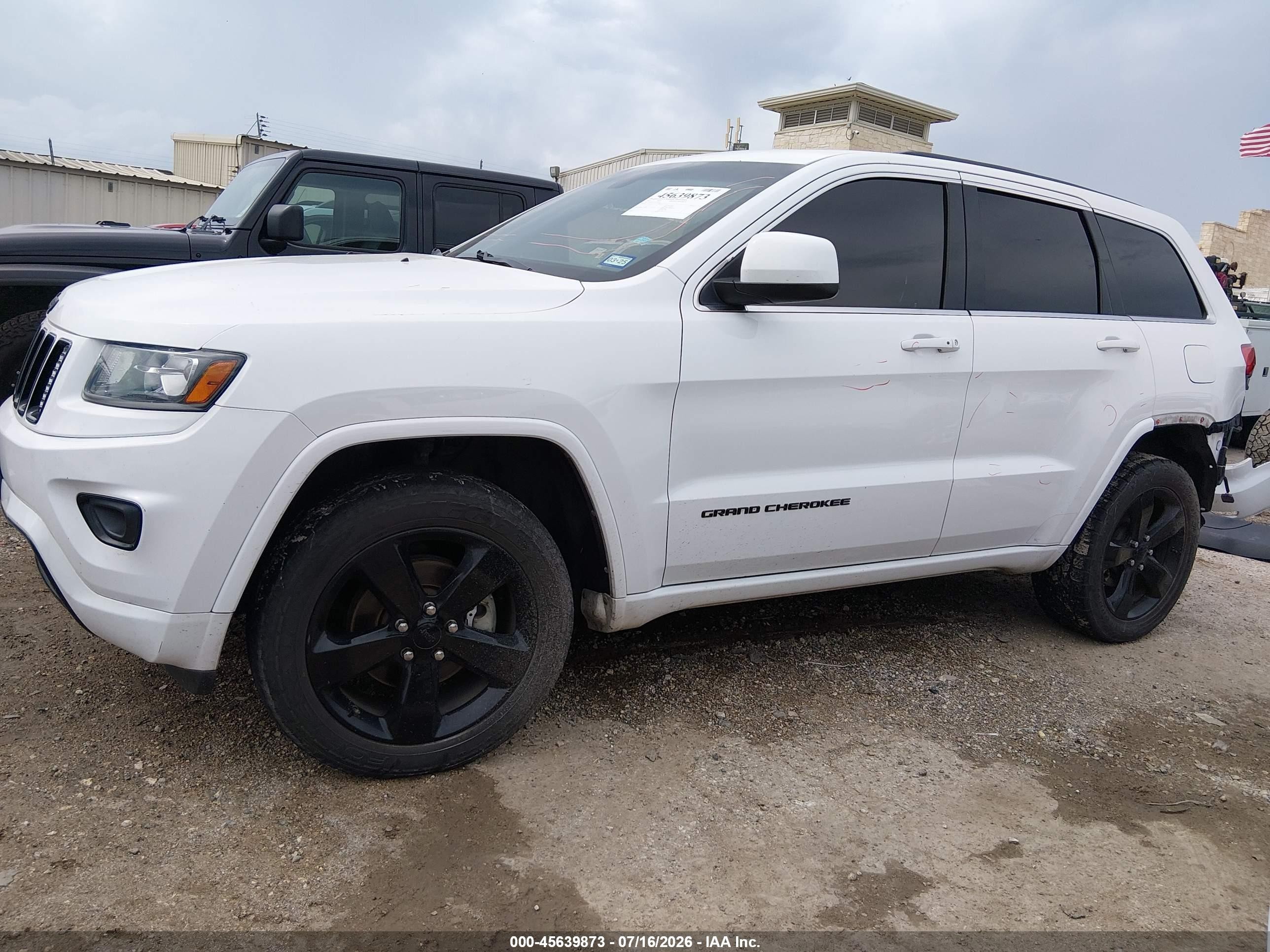 2015 Jeep Grand Cherokee Altitude White vin: 1C4RJFAG7FC797034