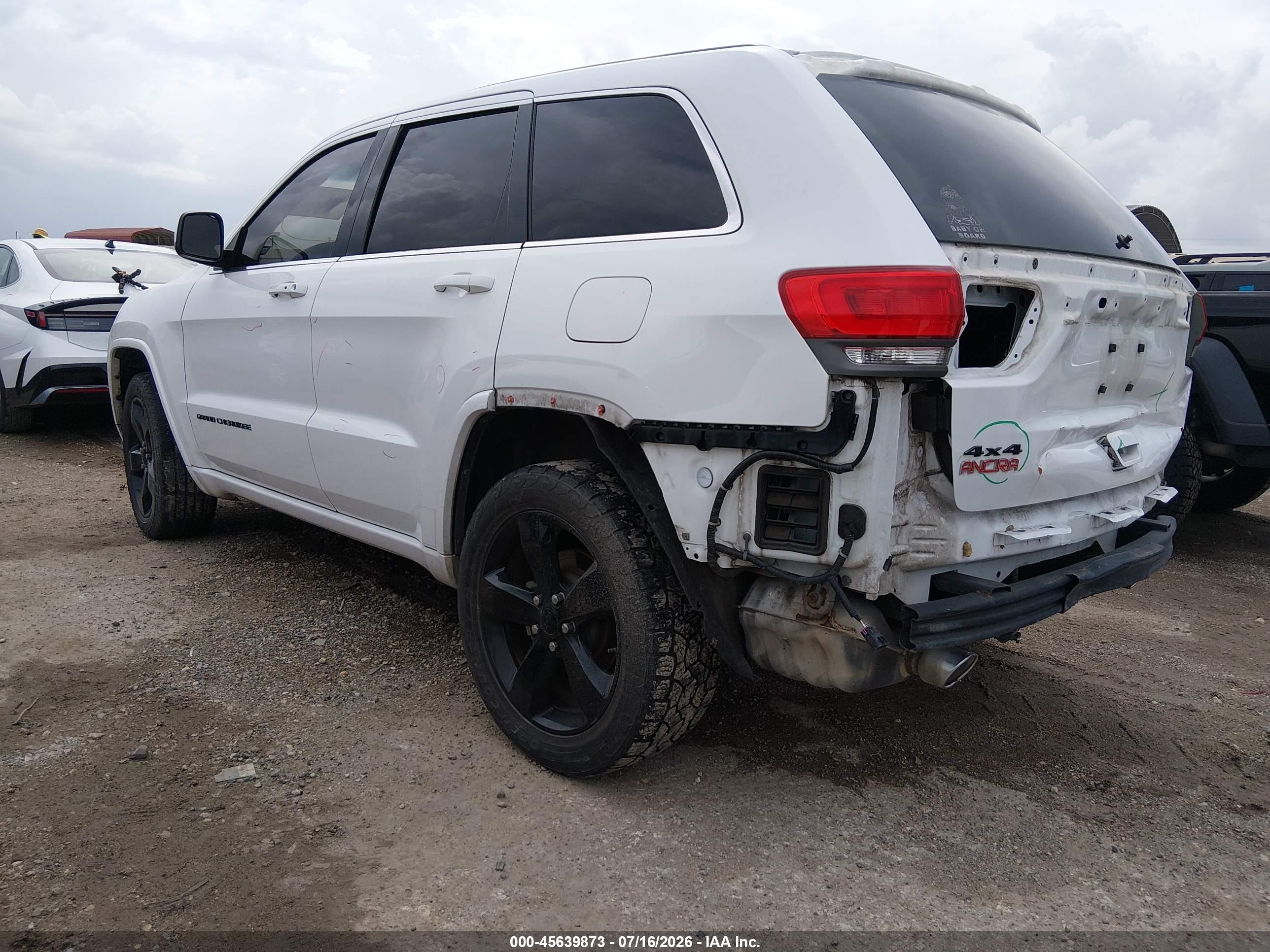 2015 Jeep Grand Cherokee Altitude White vin: 1C4RJFAG7FC797034