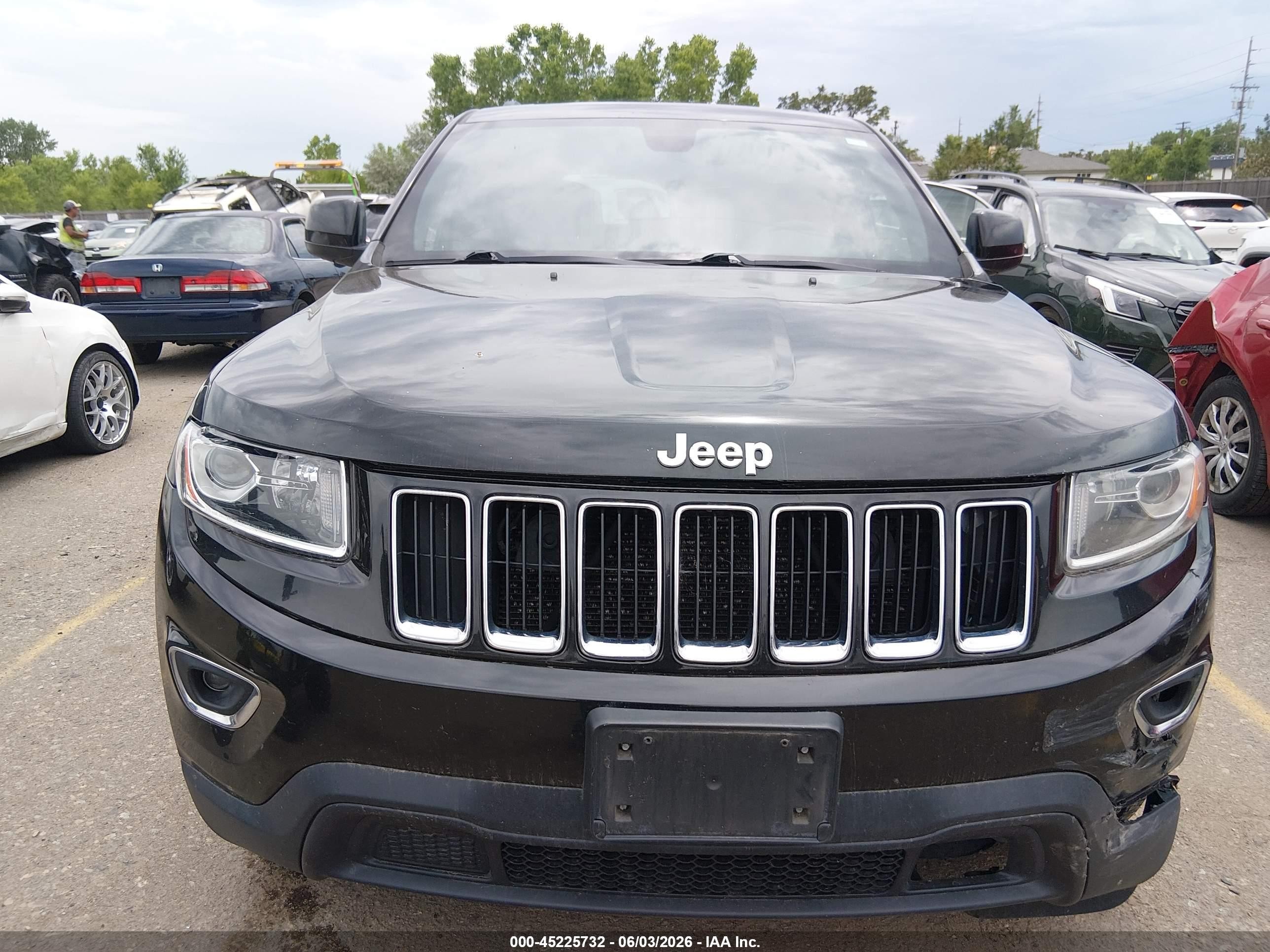 2015 Jeep Grand Cherokee Laredo Black vin: 1C4RJFAG7FC838097