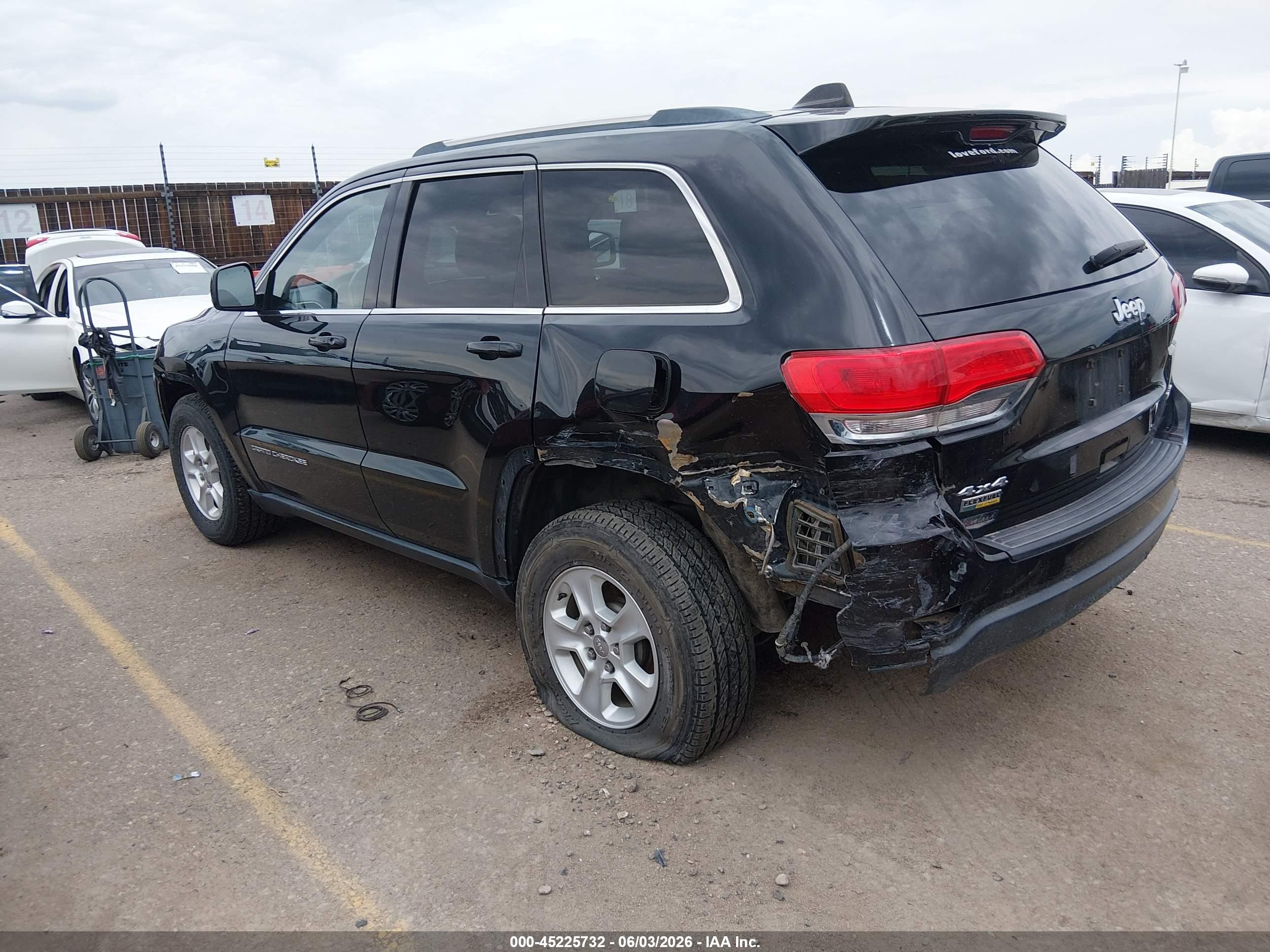2015 Jeep Grand Cherokee Laredo Black vin: 1C4RJFAG7FC838097