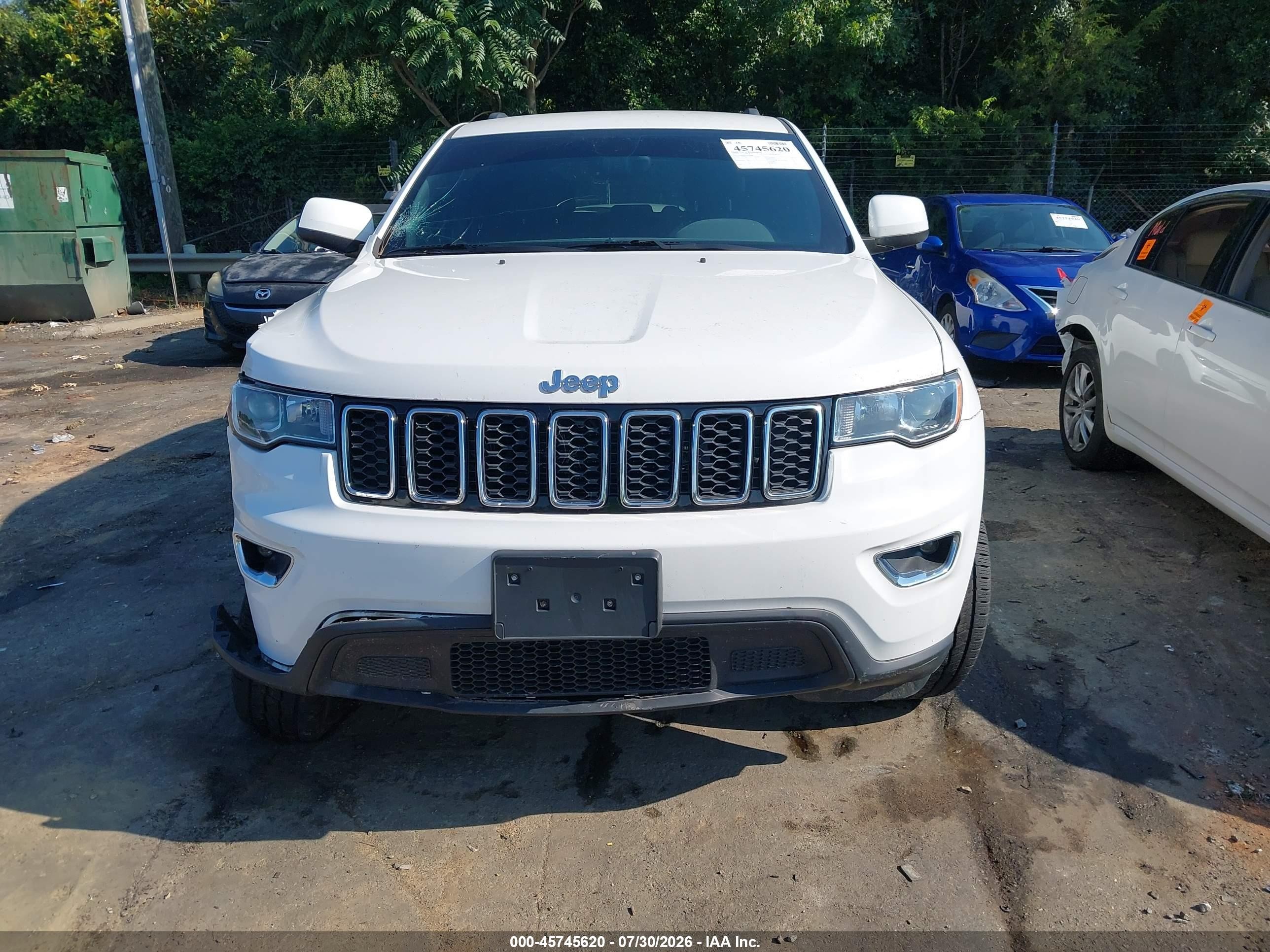 2017 Jeep Grand Cherokee Laredo White vin: 1C4RJFAG7HC802087