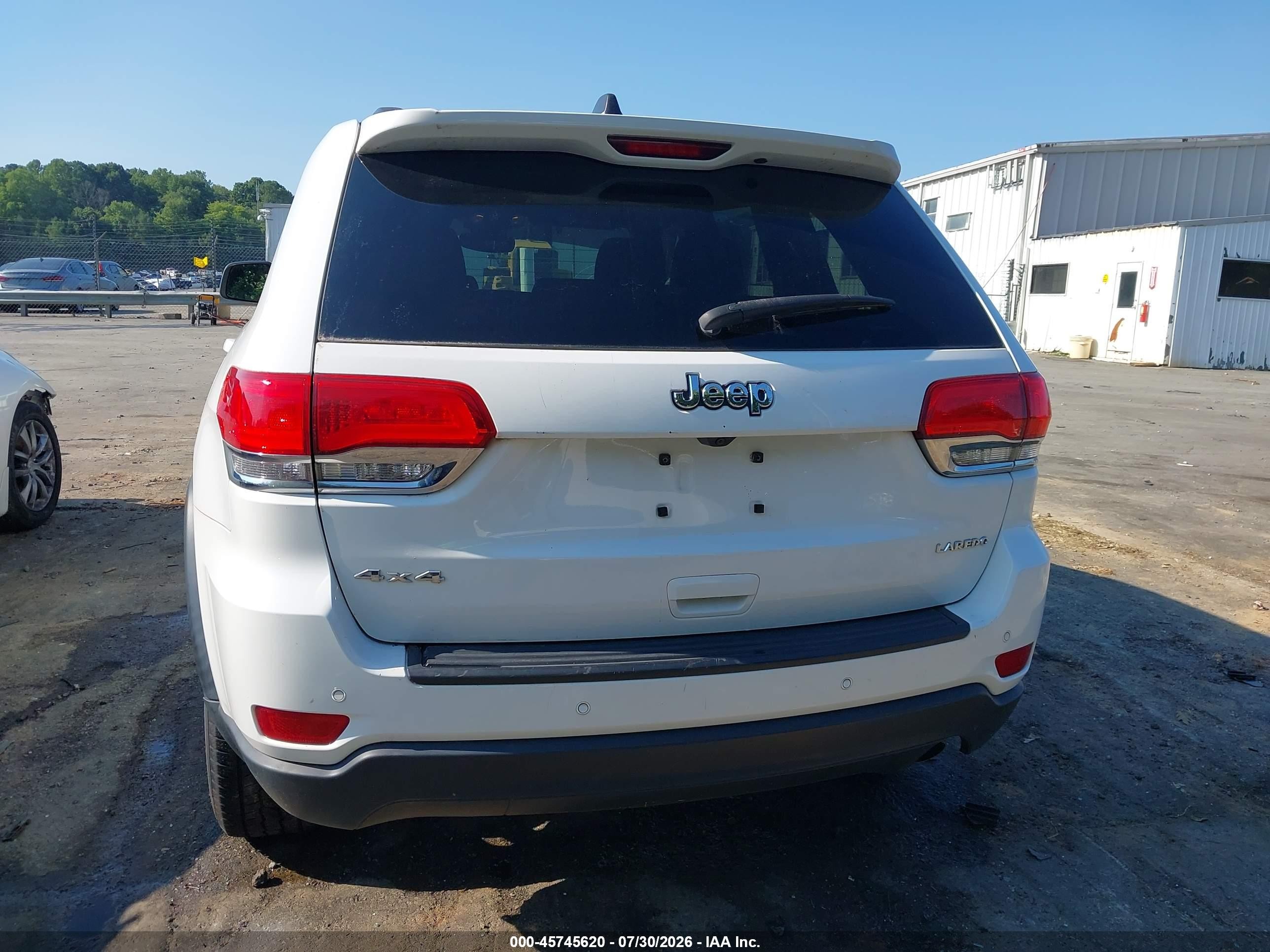 2017 Jeep Grand Cherokee Laredo White vin: 1C4RJFAG7HC802087