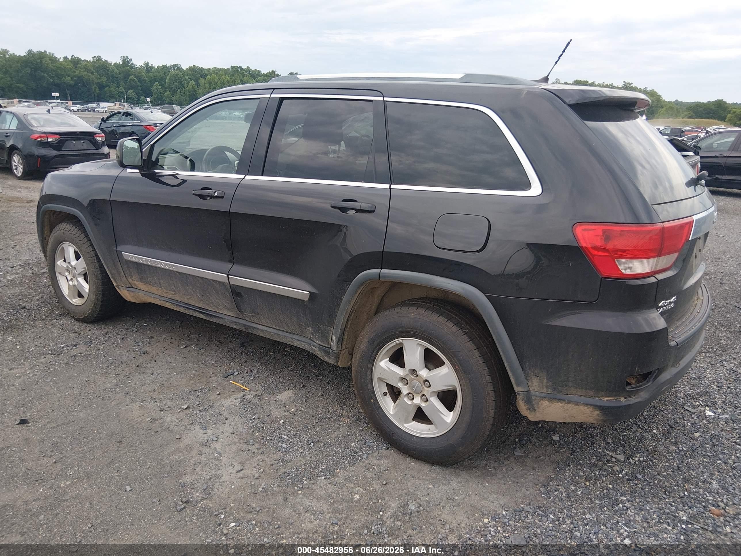 2012 Jeep Grand Cherokee Laredo Black vin: 1C4RJFAG8CC226423