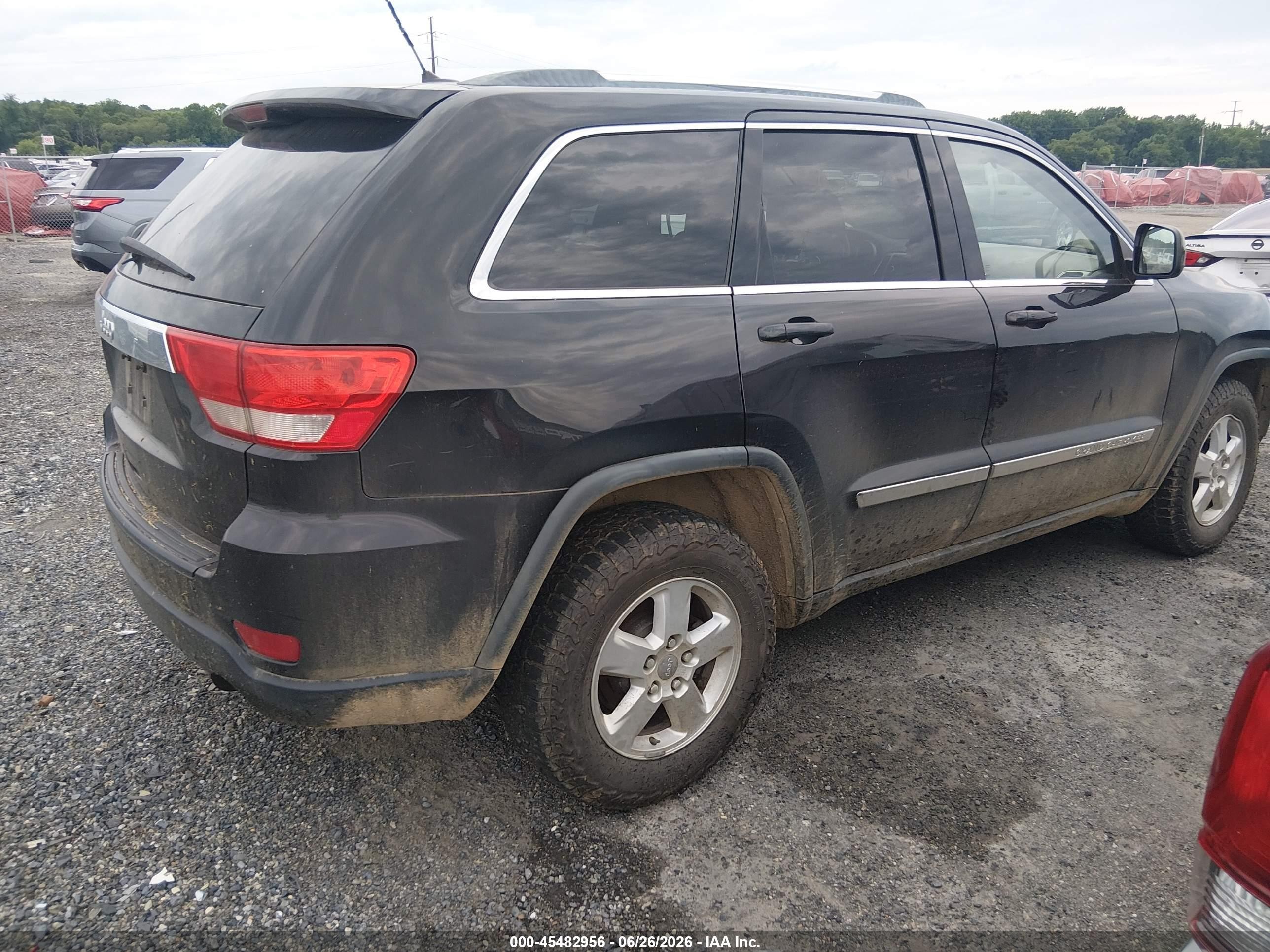 2012 Jeep Grand Cherokee Laredo Black vin: 1C4RJFAG8CC226423