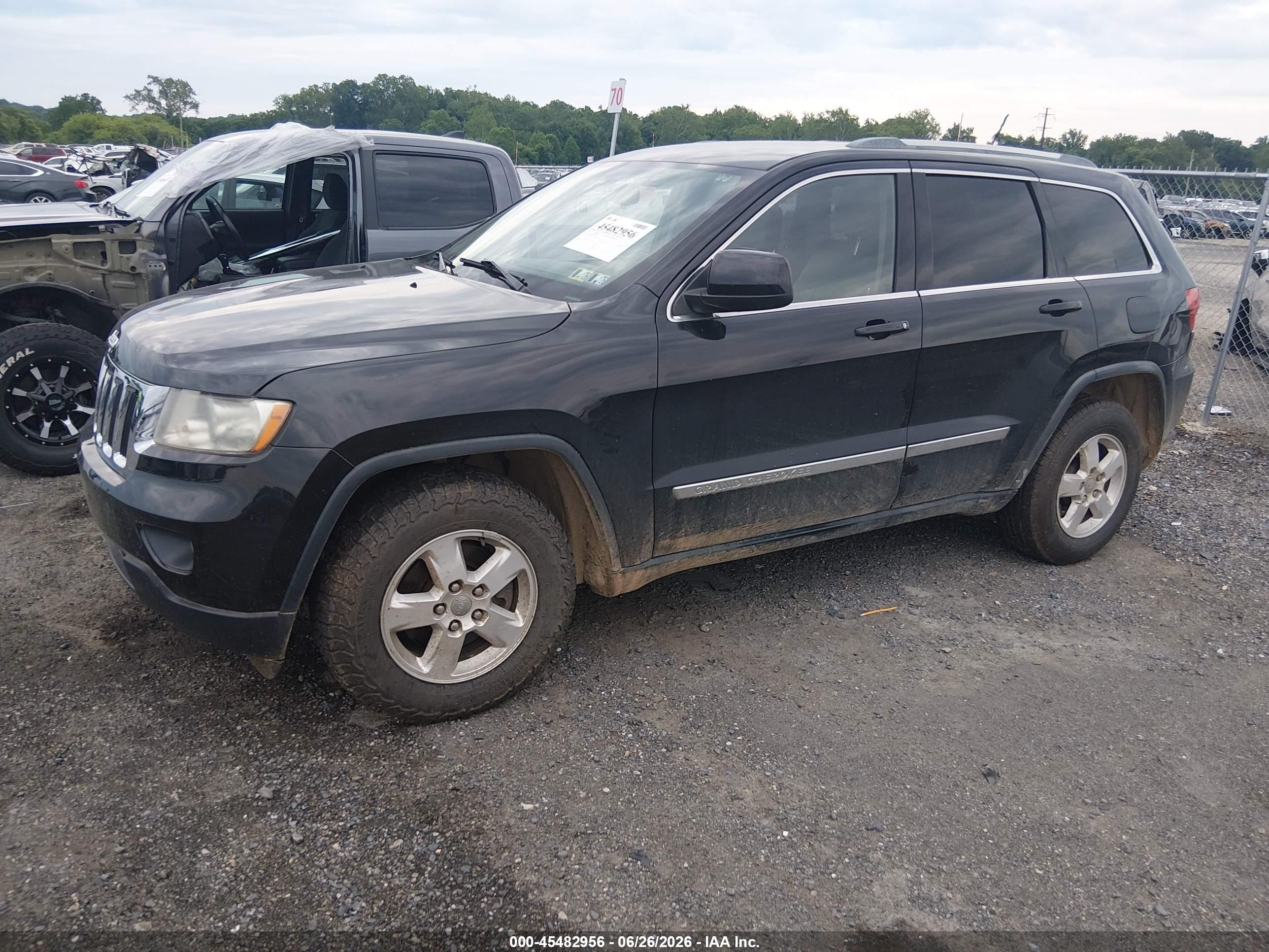 2012 Jeep Grand Cherokee Laredo Black vin: 1C4RJFAG8CC226423