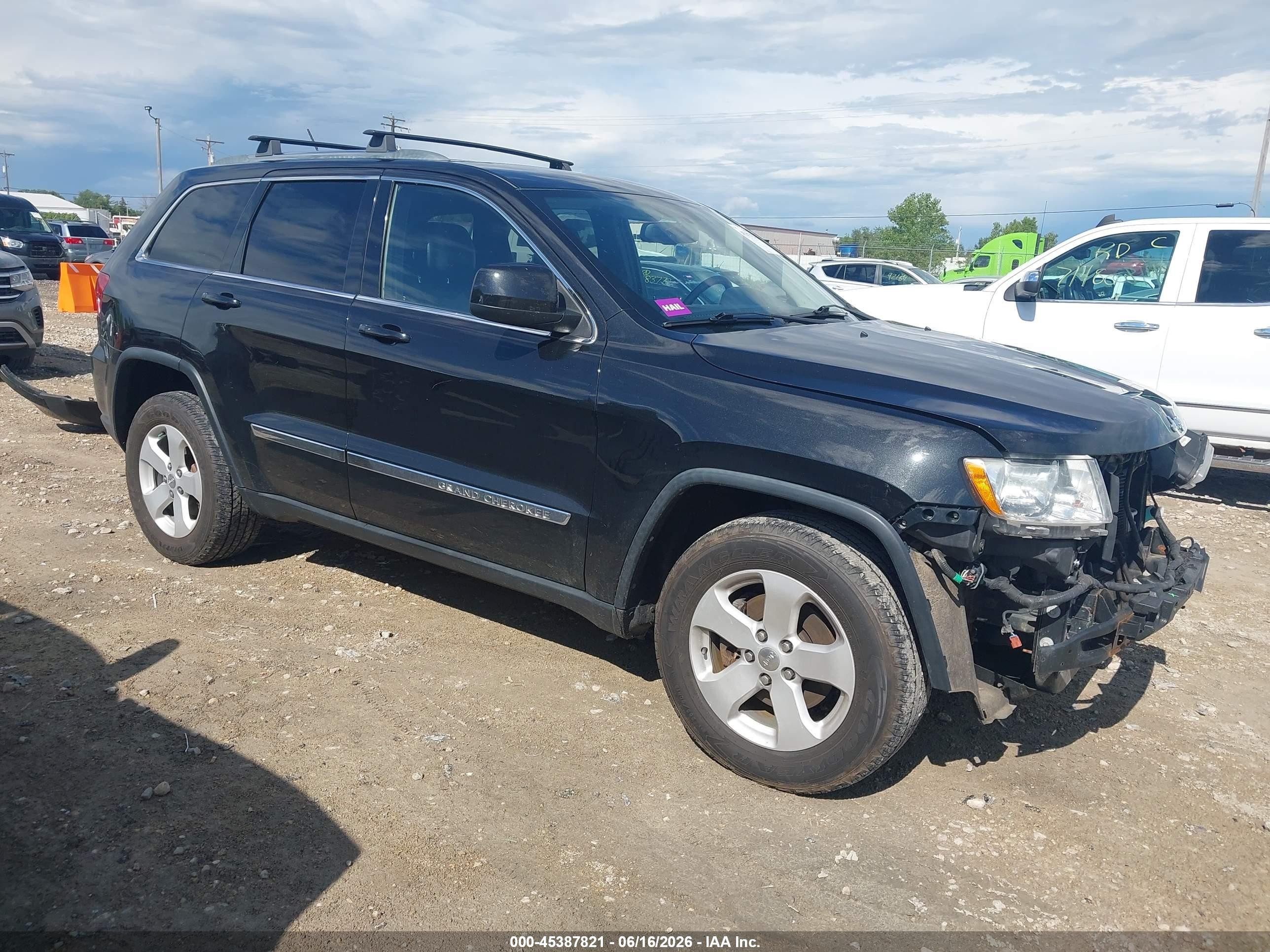 2012 Jeep Grand Cherokee Laredo Black vin: 1C4RJFAG8CC245103