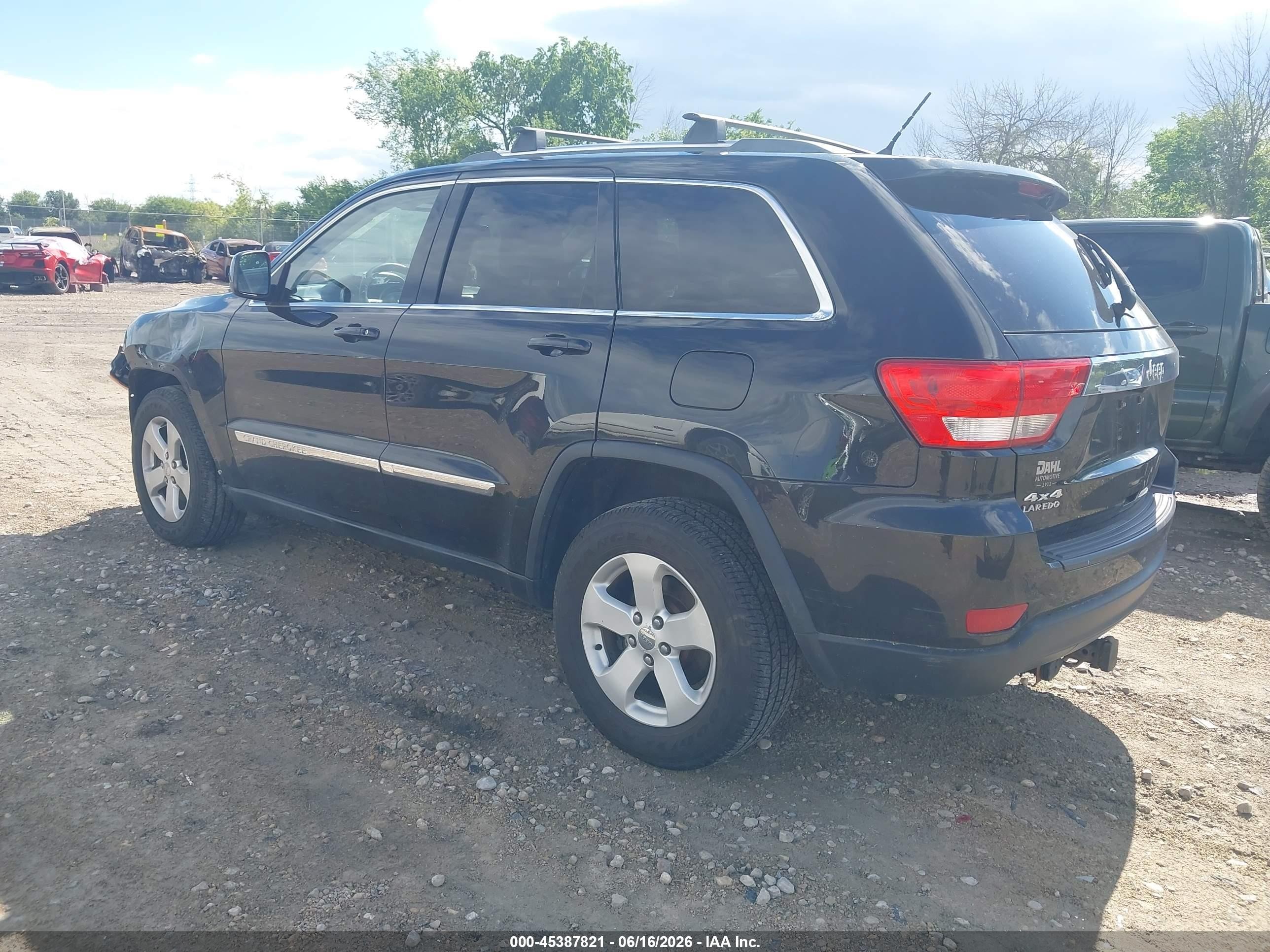 2012 Jeep Grand Cherokee Laredo Black vin: 1C4RJFAG8CC245103