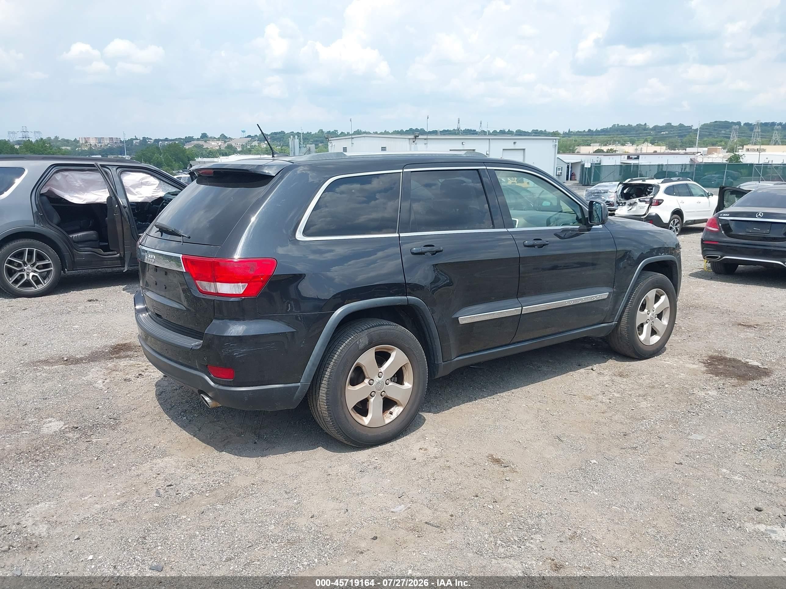 2012 Jeep Grand Cherokee Laredo Black vin: 1C4RJFAG8CC249426