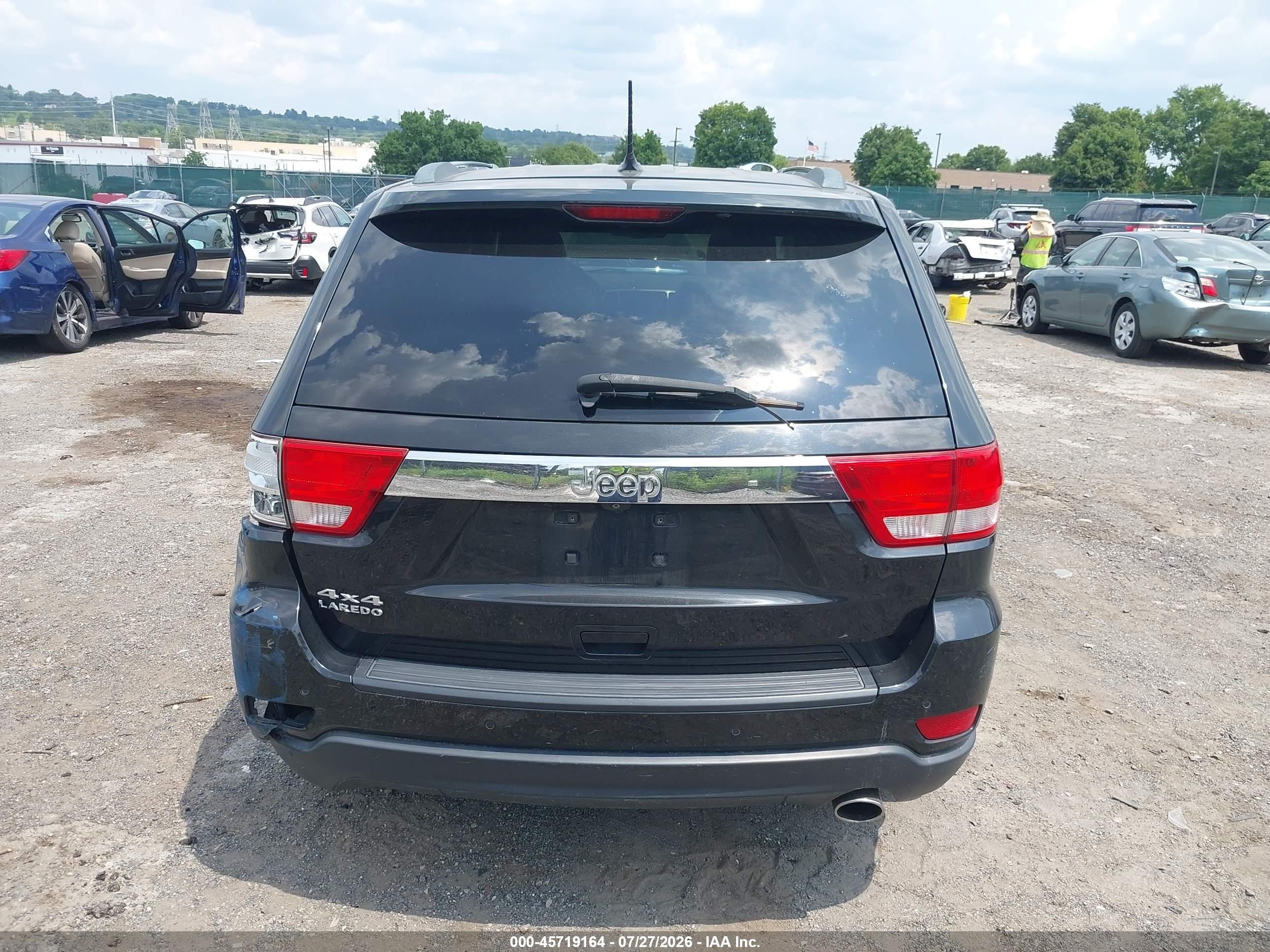2012 Jeep Grand Cherokee Laredo Black vin: 1C4RJFAG8CC249426