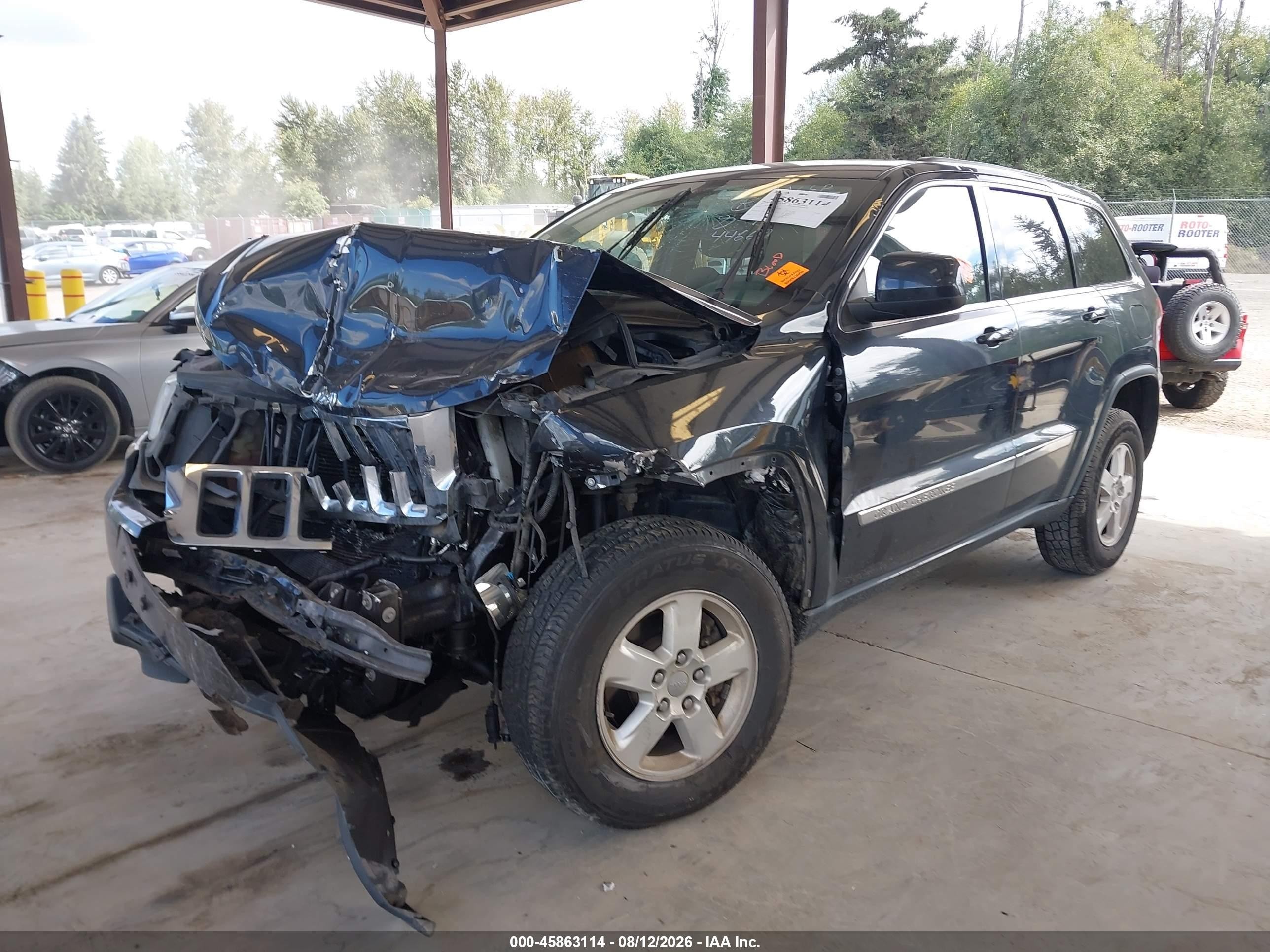 2012 Jeep Grand Cherokee Laredo Blue vin: 1C4RJFAG8CC250429