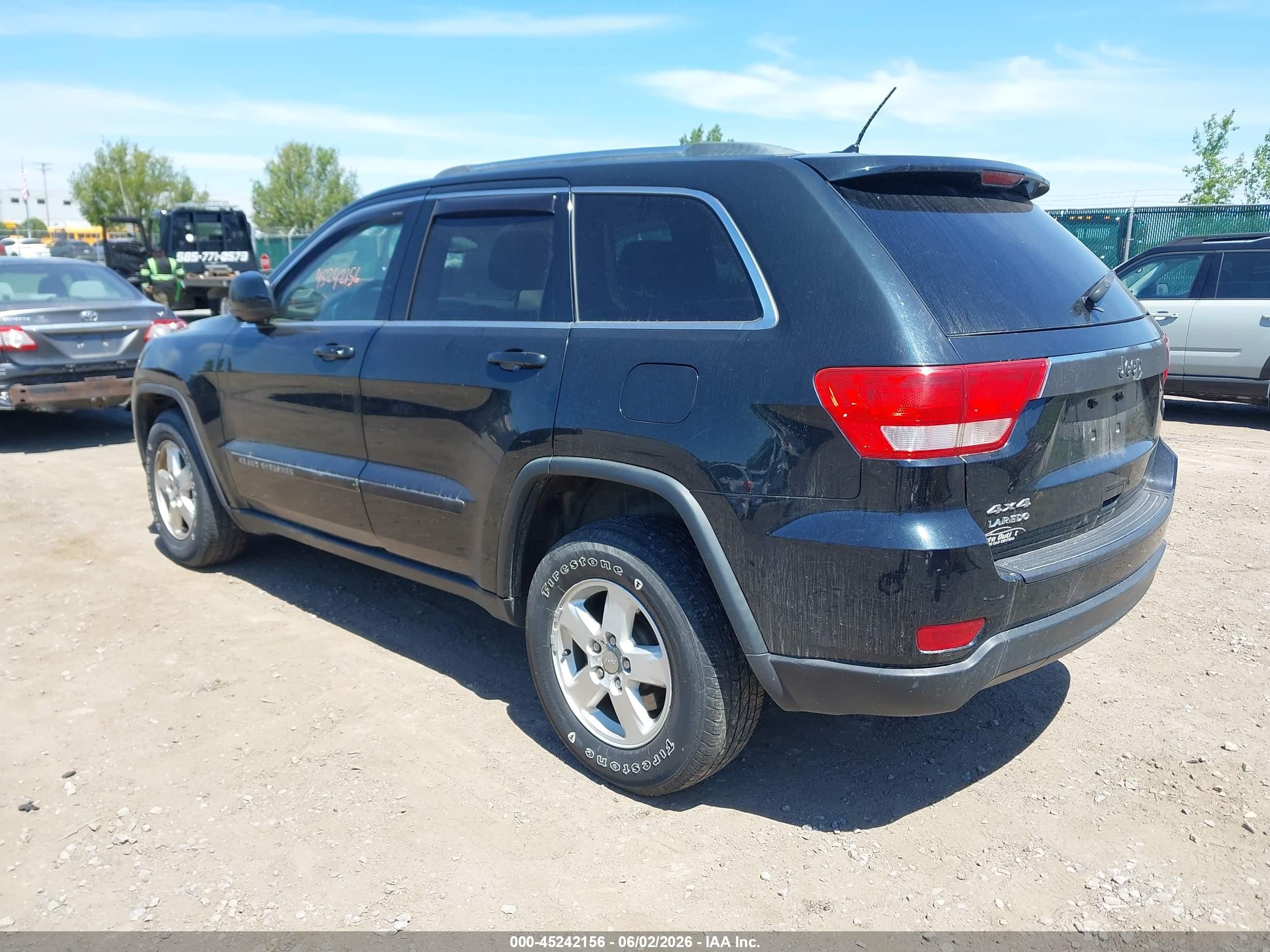 2012 Jeep Grand Cherokee Laredo Black vin: 1C4RJFAG8CC289747