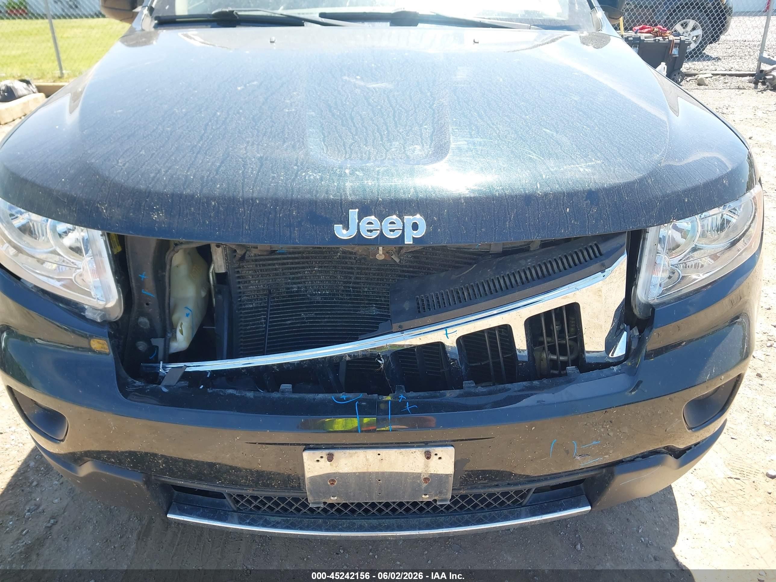 2012 Jeep Grand Cherokee Laredo Black vin: 1C4RJFAG8CC289747