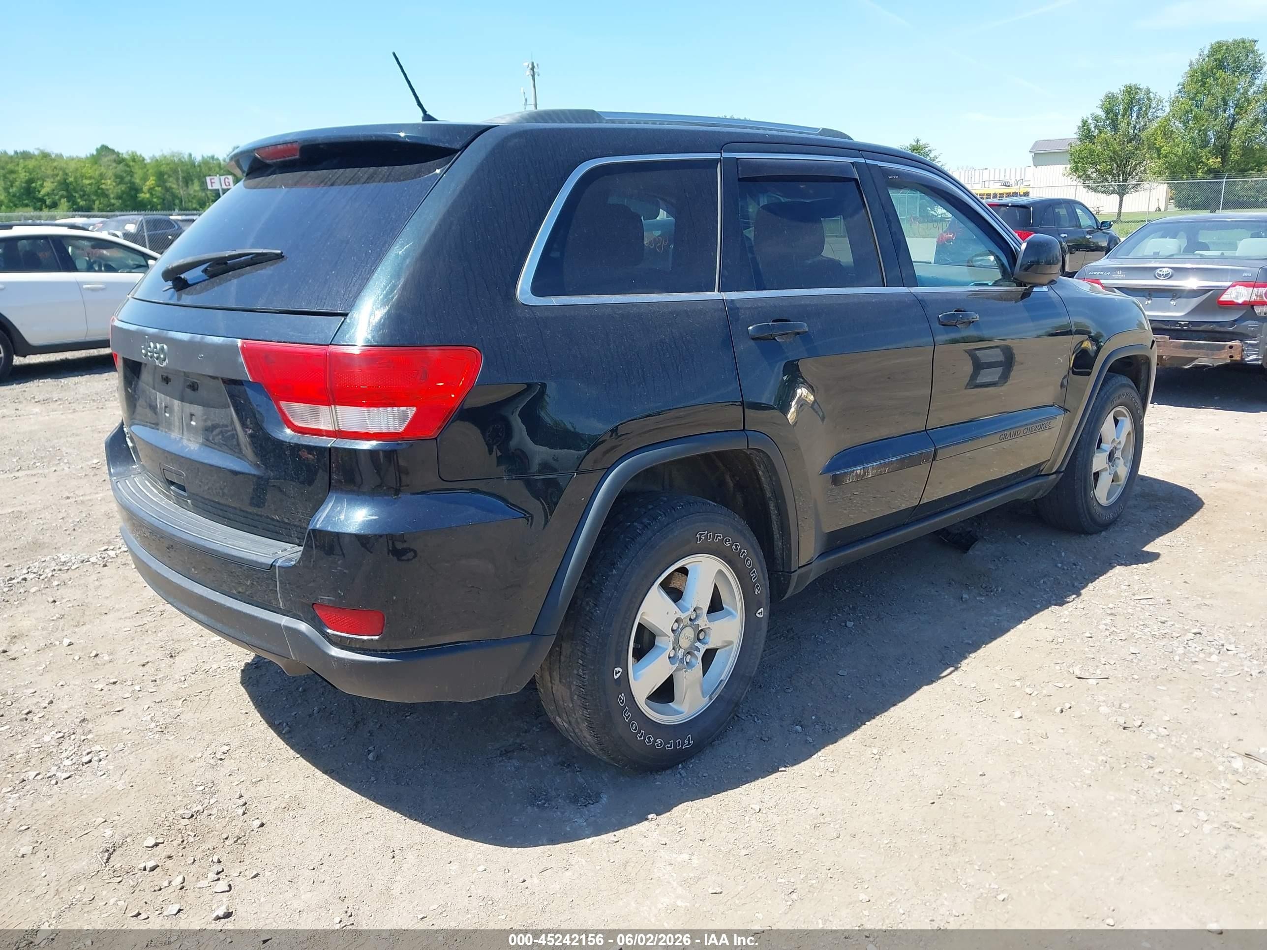 2012 Jeep Grand Cherokee Laredo Black vin: 1C4RJFAG8CC289747