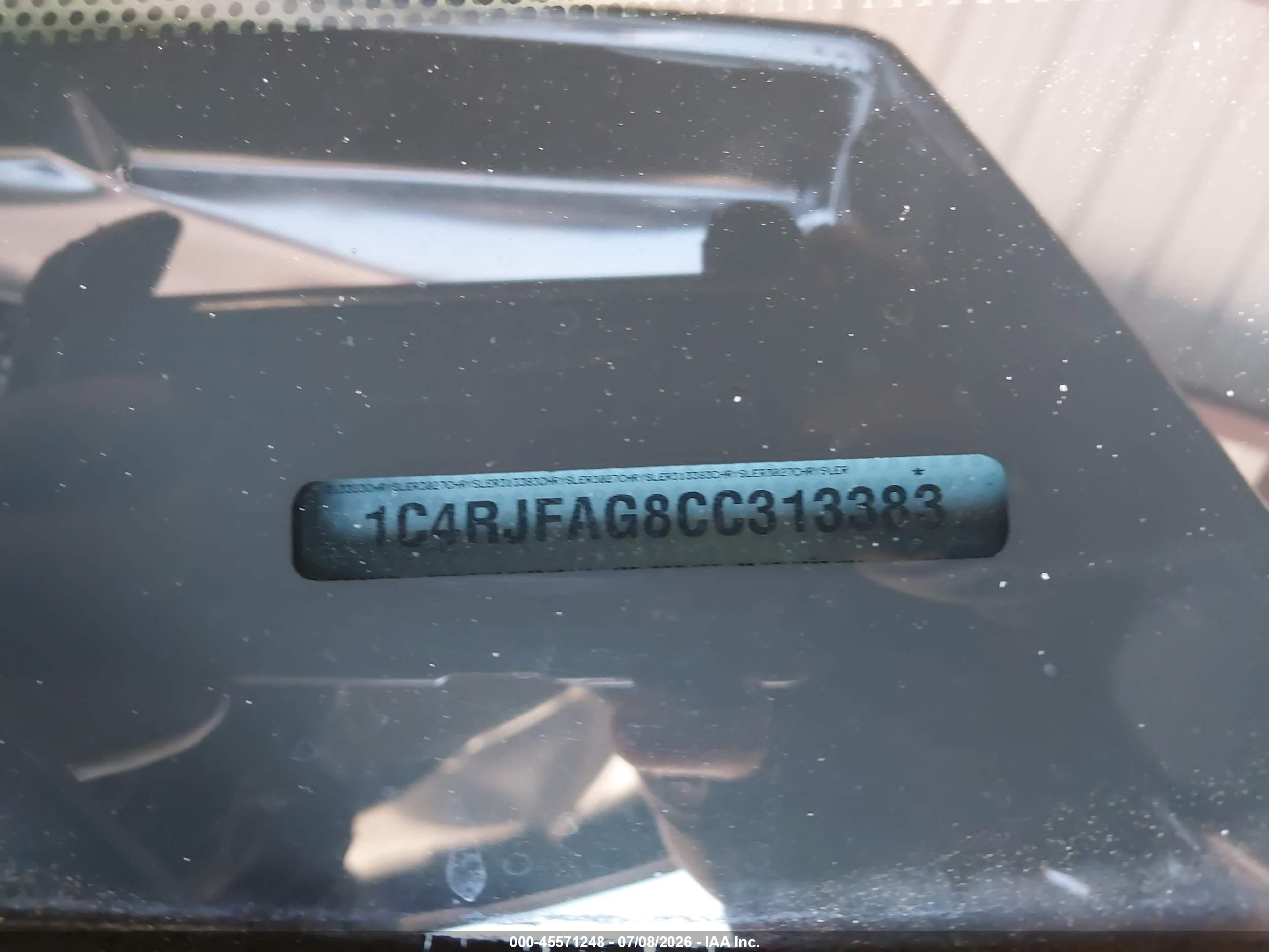 2012 Jeep Grand Cherokee Laredo Black vin: 1C4RJFAG8CC313383