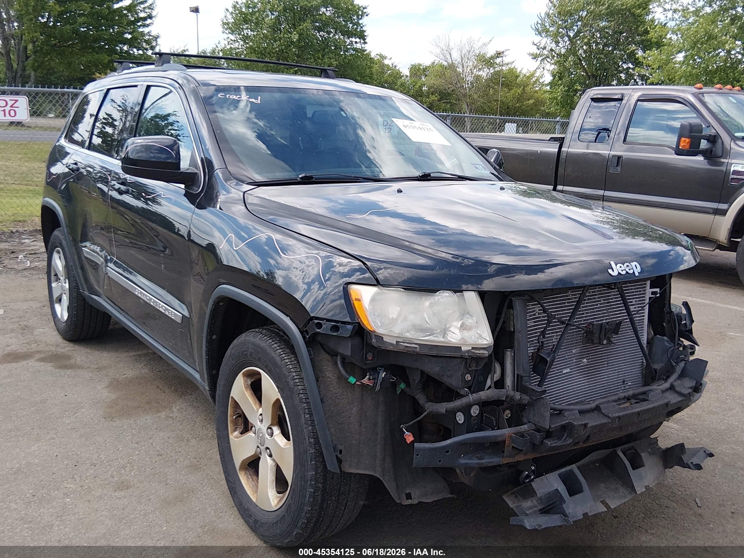 2012 Jeep Grand Cherokee Laredo Черный vin: 1C4RJFAG8CC348697