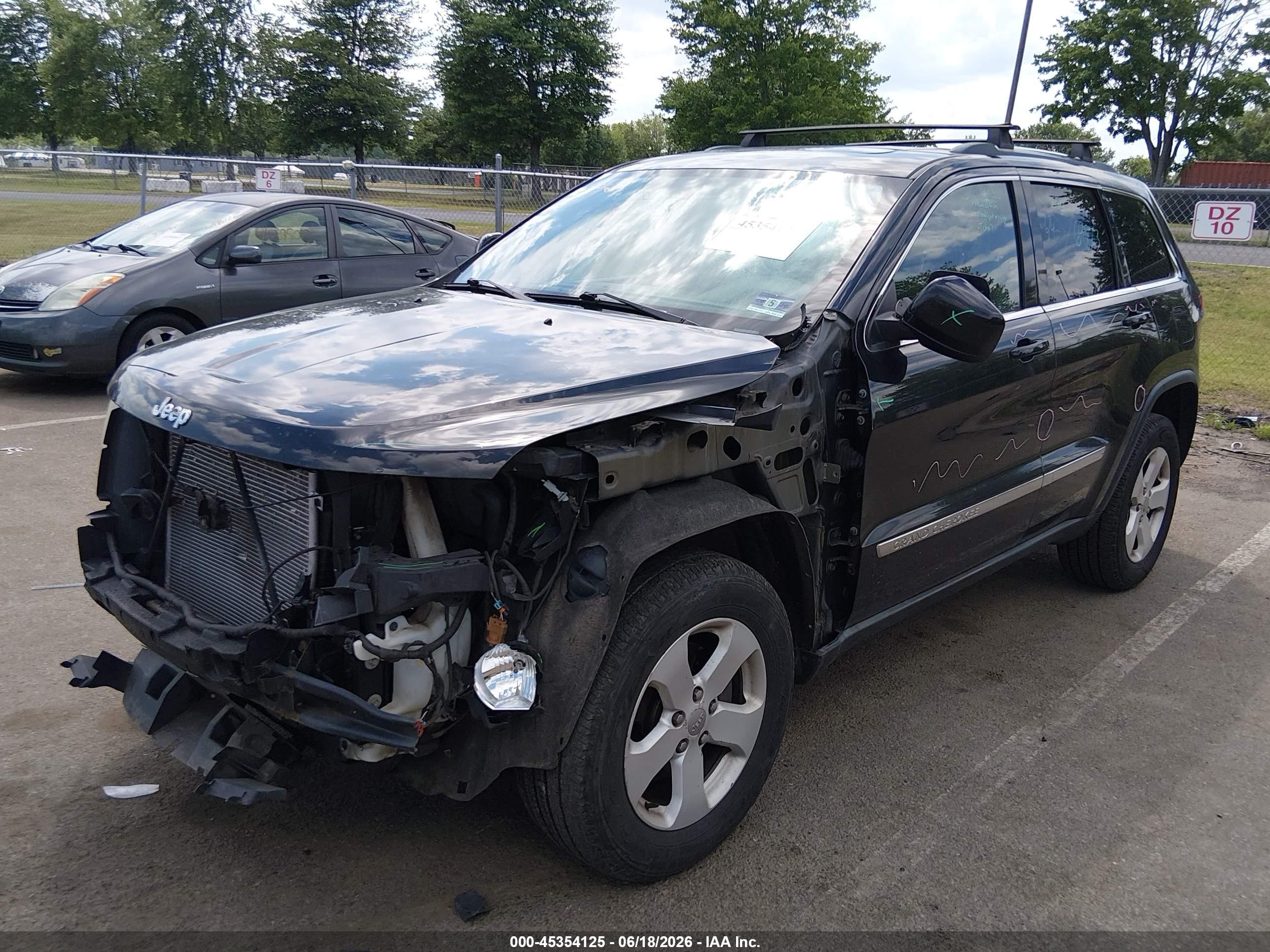 2012 Jeep Grand Cherokee Laredo Black vin: 1C4RJFAG8CC348697