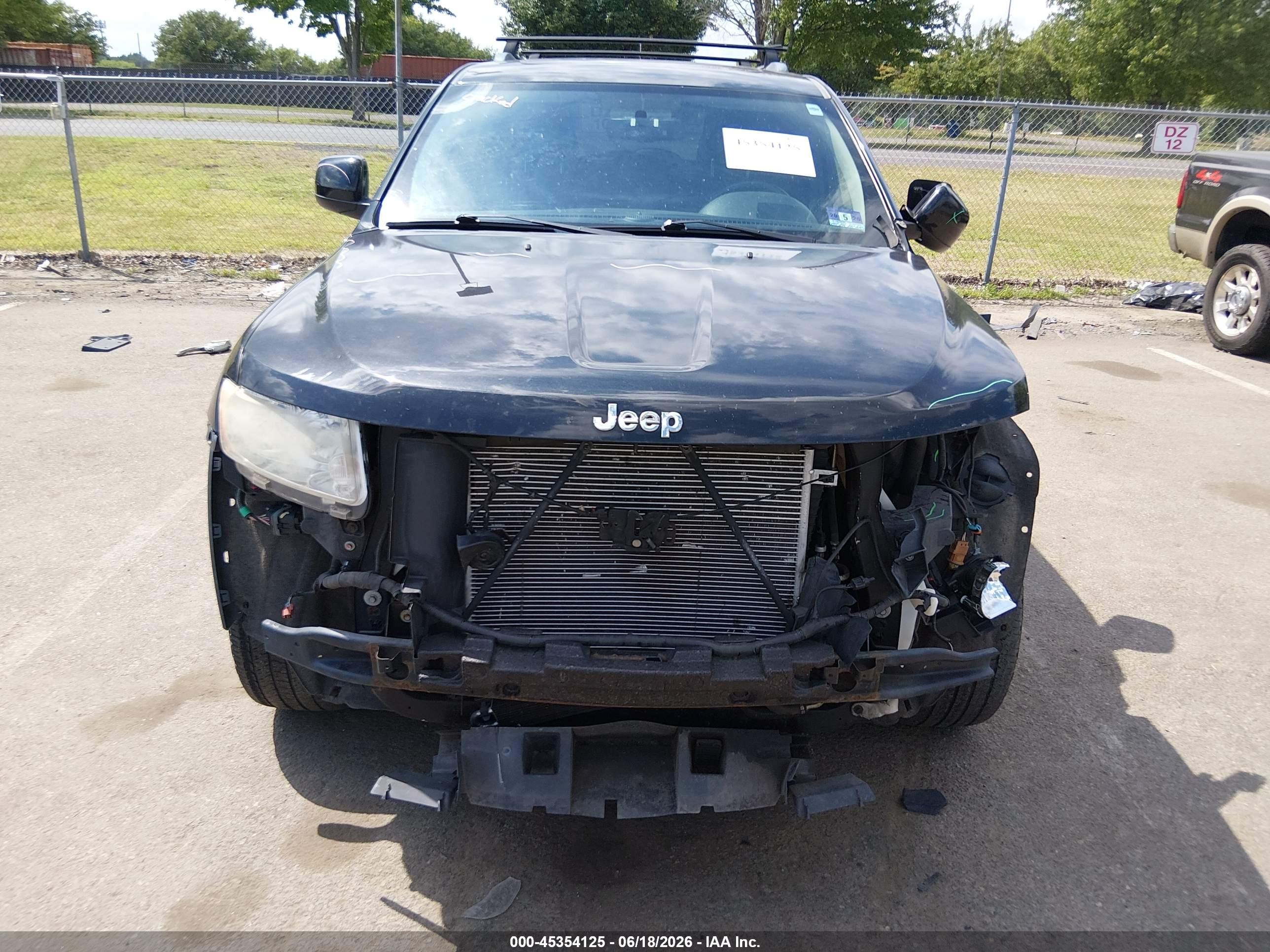 2012 Jeep Grand Cherokee Laredo Black vin: 1C4RJFAG8CC348697