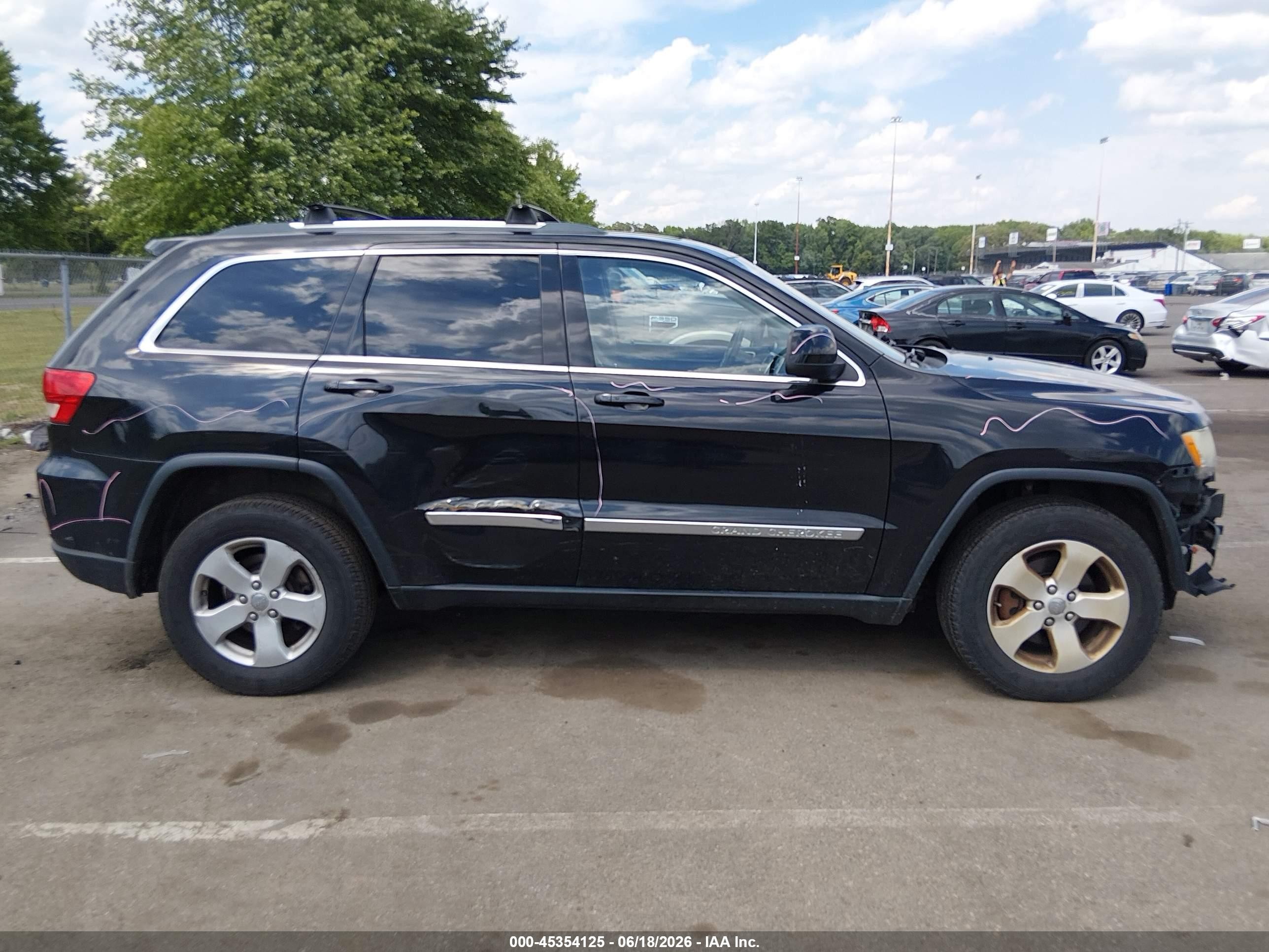 2012 Jeep Grand Cherokee Laredo Black vin: 1C4RJFAG8CC348697